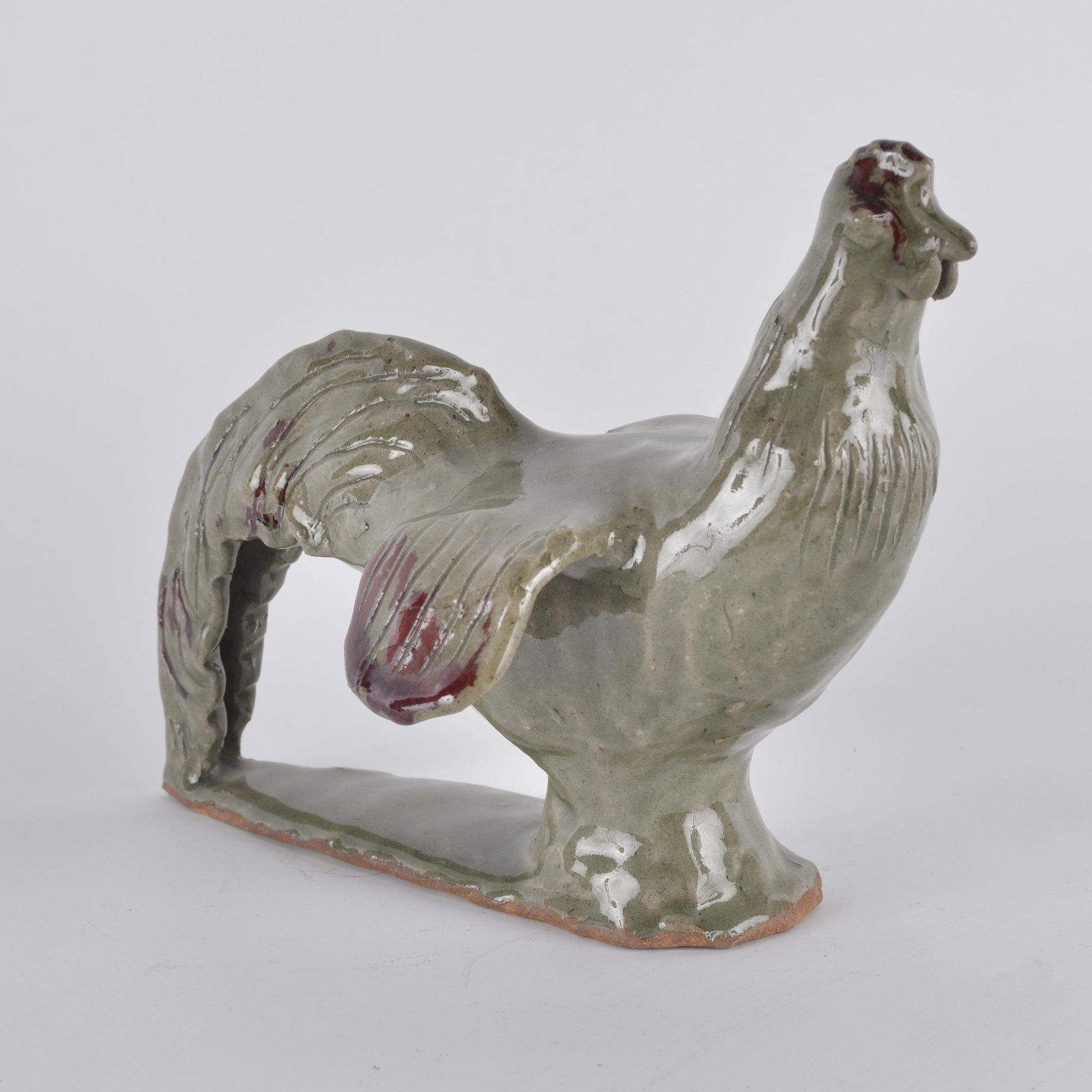 Charles Moore Rare Chicken on Base: signed on bottom, jugtown stamp, dated 1992