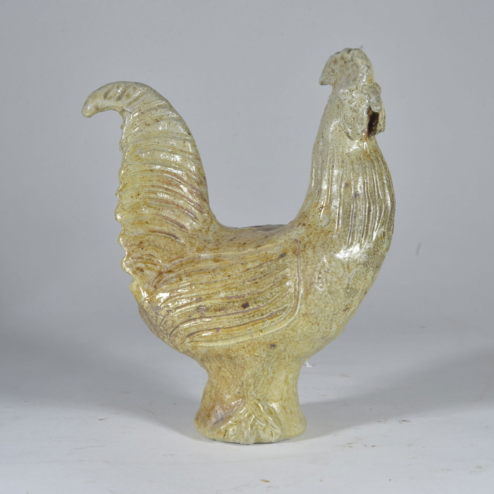 Charles Moore Salt Glaze Chicken: signed and dated on bottom 2003, height 8.5"