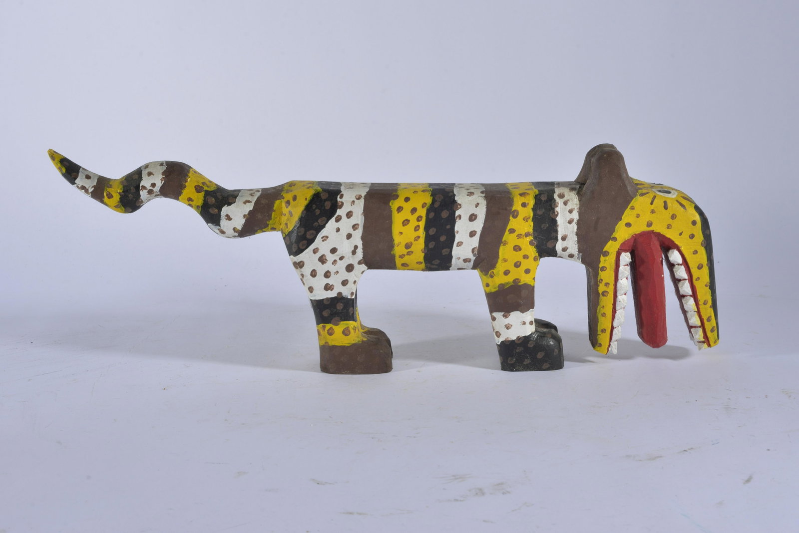 Minnie Adkins Folkart Critter: signed & dated on bottom, 5" x 17"