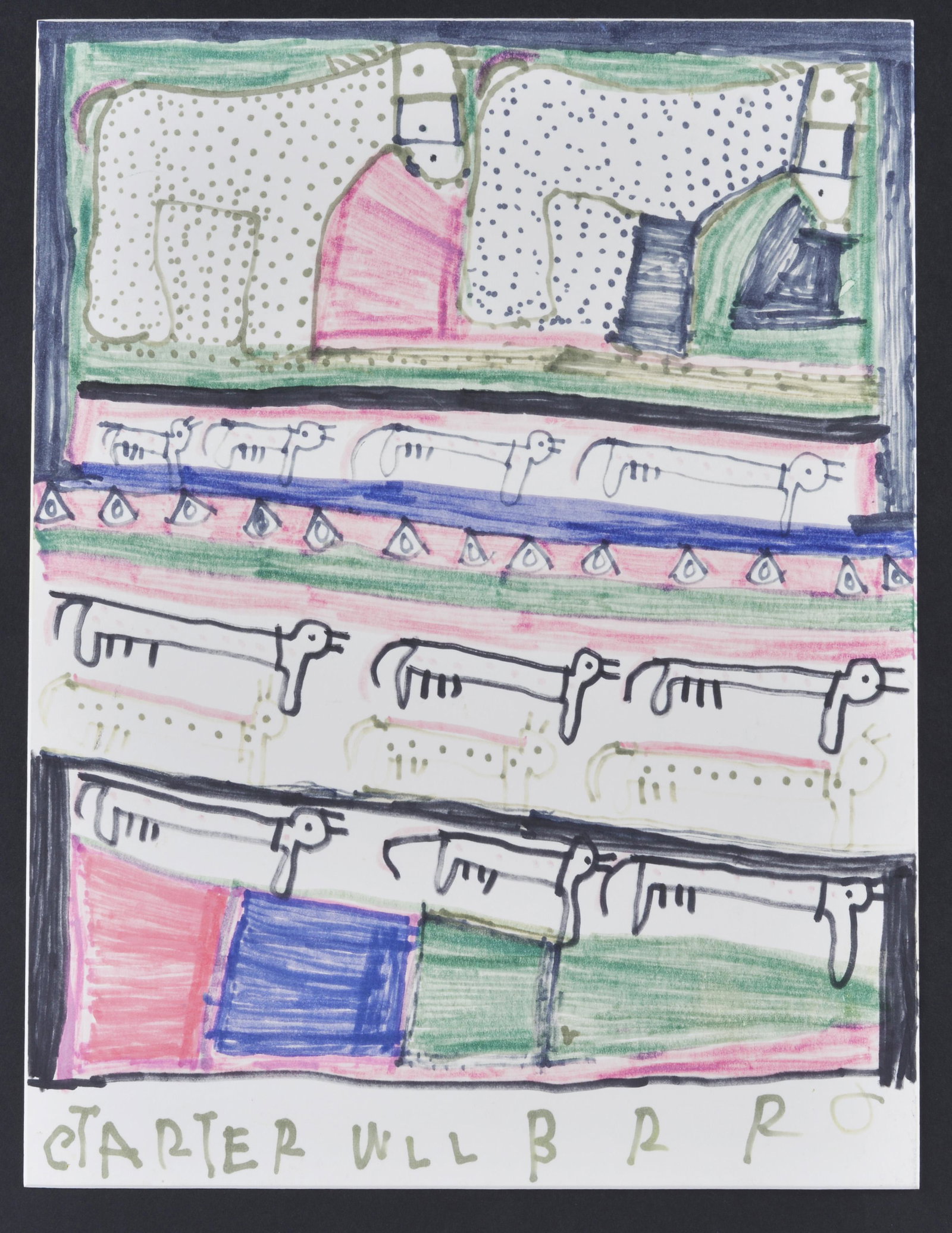 Carter Wellborn Folk Art Drawing (1 of 2)