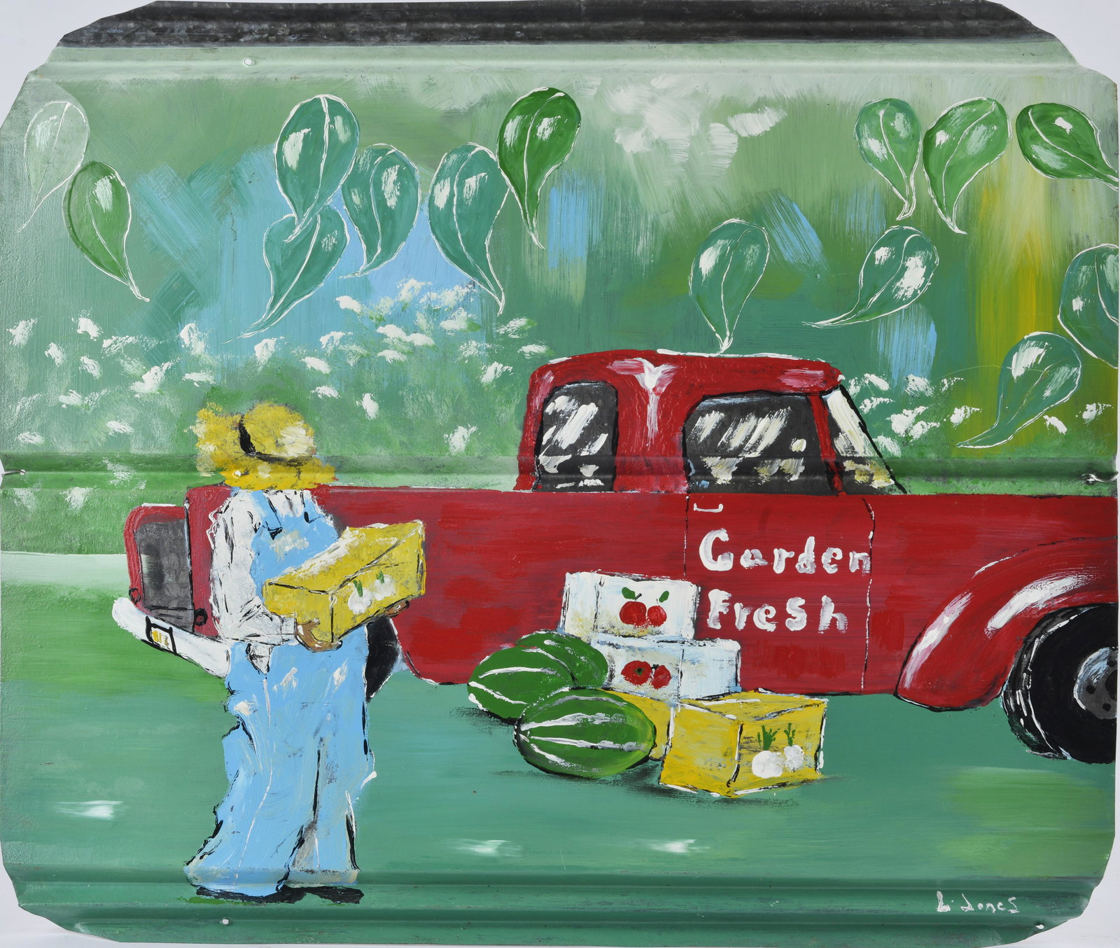 Leonard Jones Folkart Painting (1 of 2)