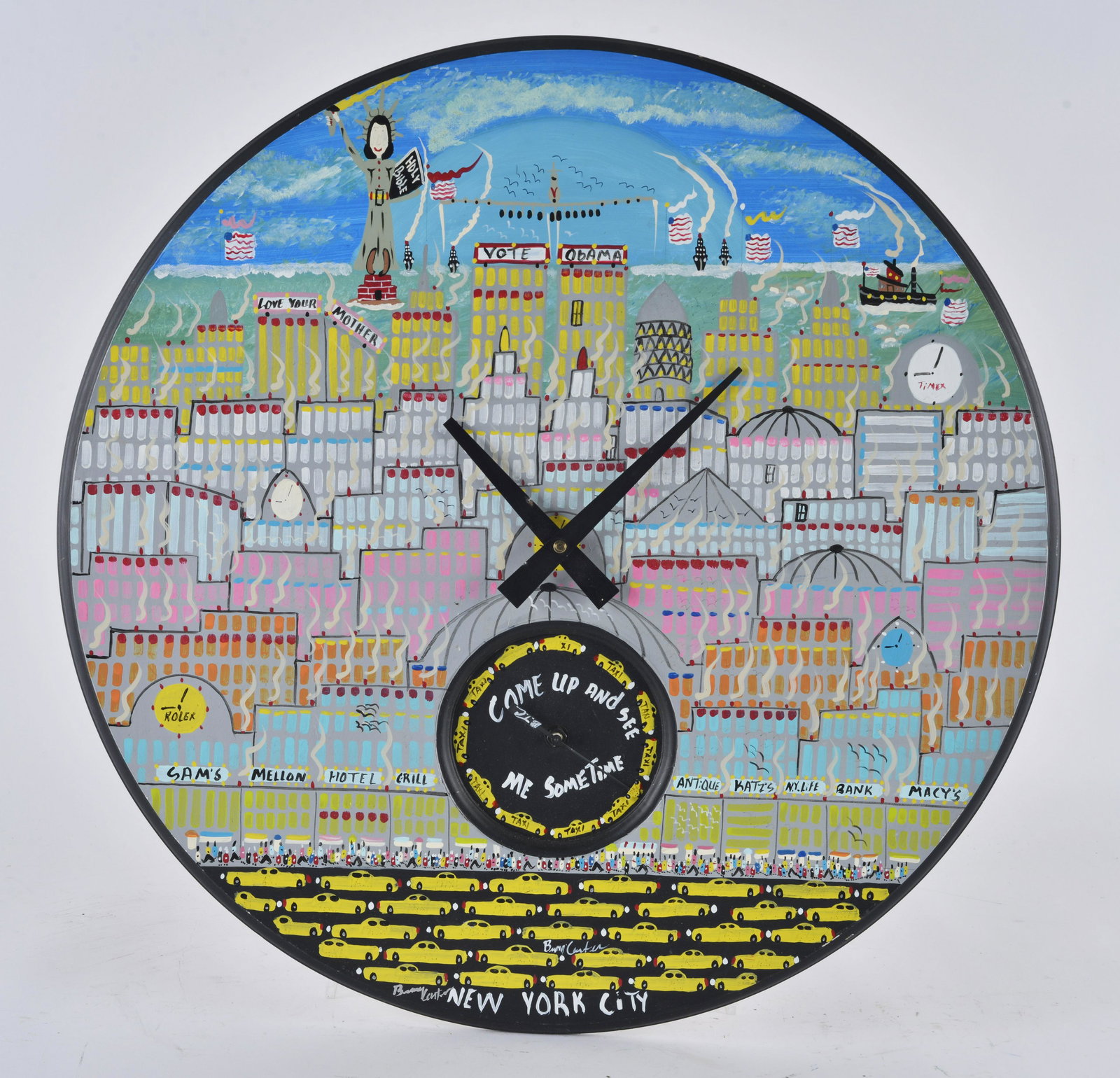 Benny Carter Folk Art Clock (1 of 3)