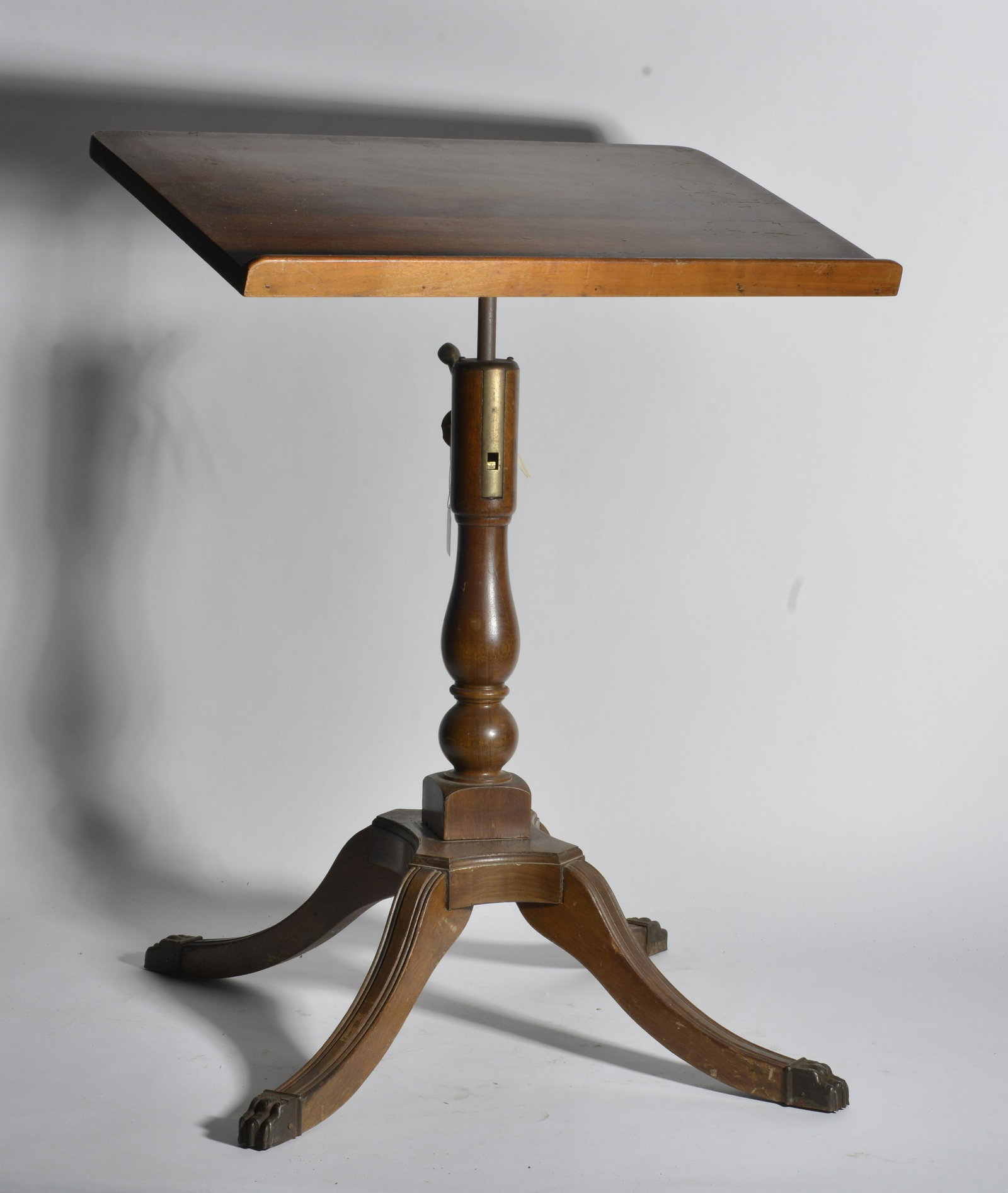 Adjustable Duncan Phyfe Musical Lectern: musical lectern book stand, adjustable height, base is 23.25"H