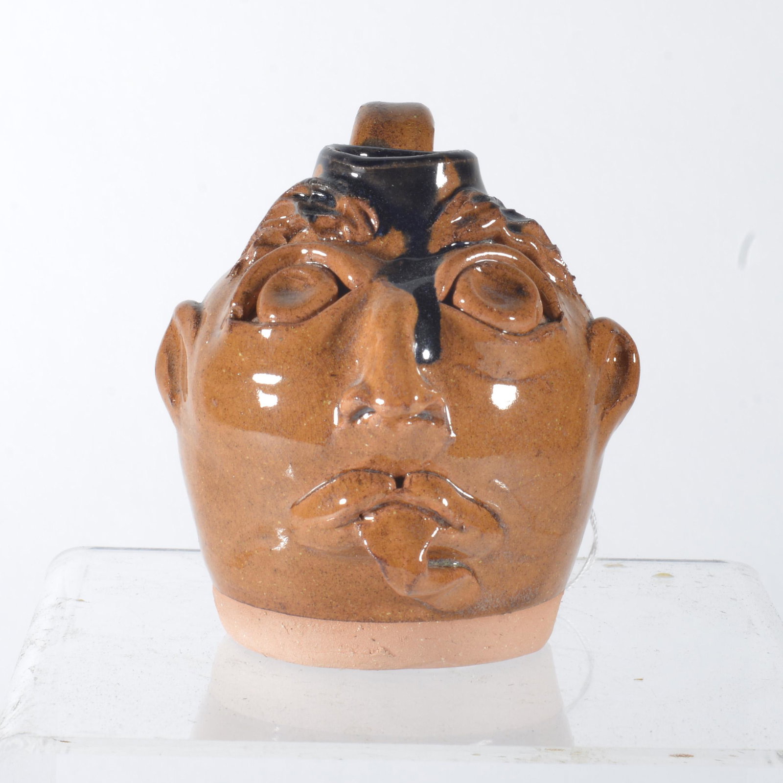 Vicki Miller Ram Pottery Face Jug (1 of 3)
