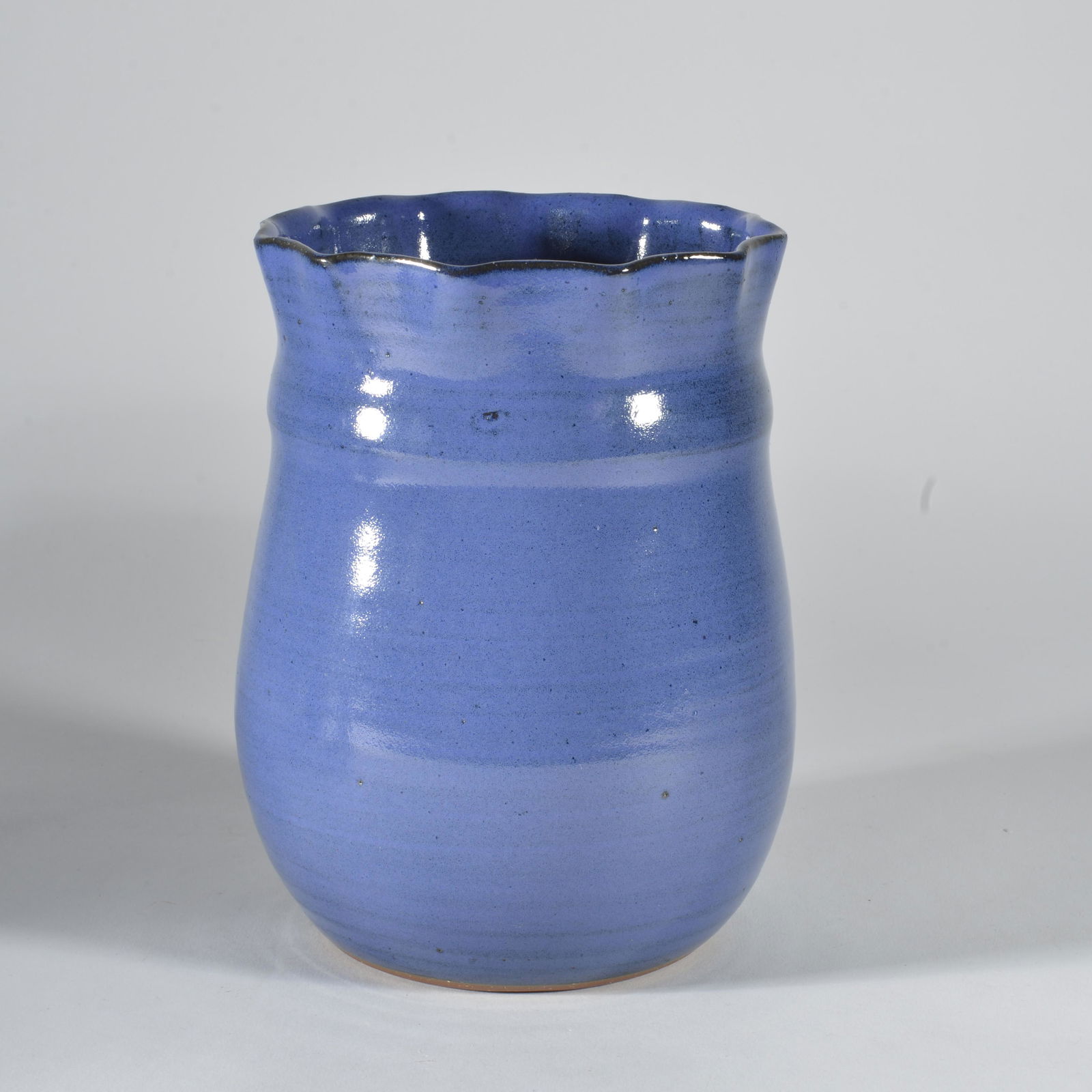 North Cole pottery blue vase (1 of 3)