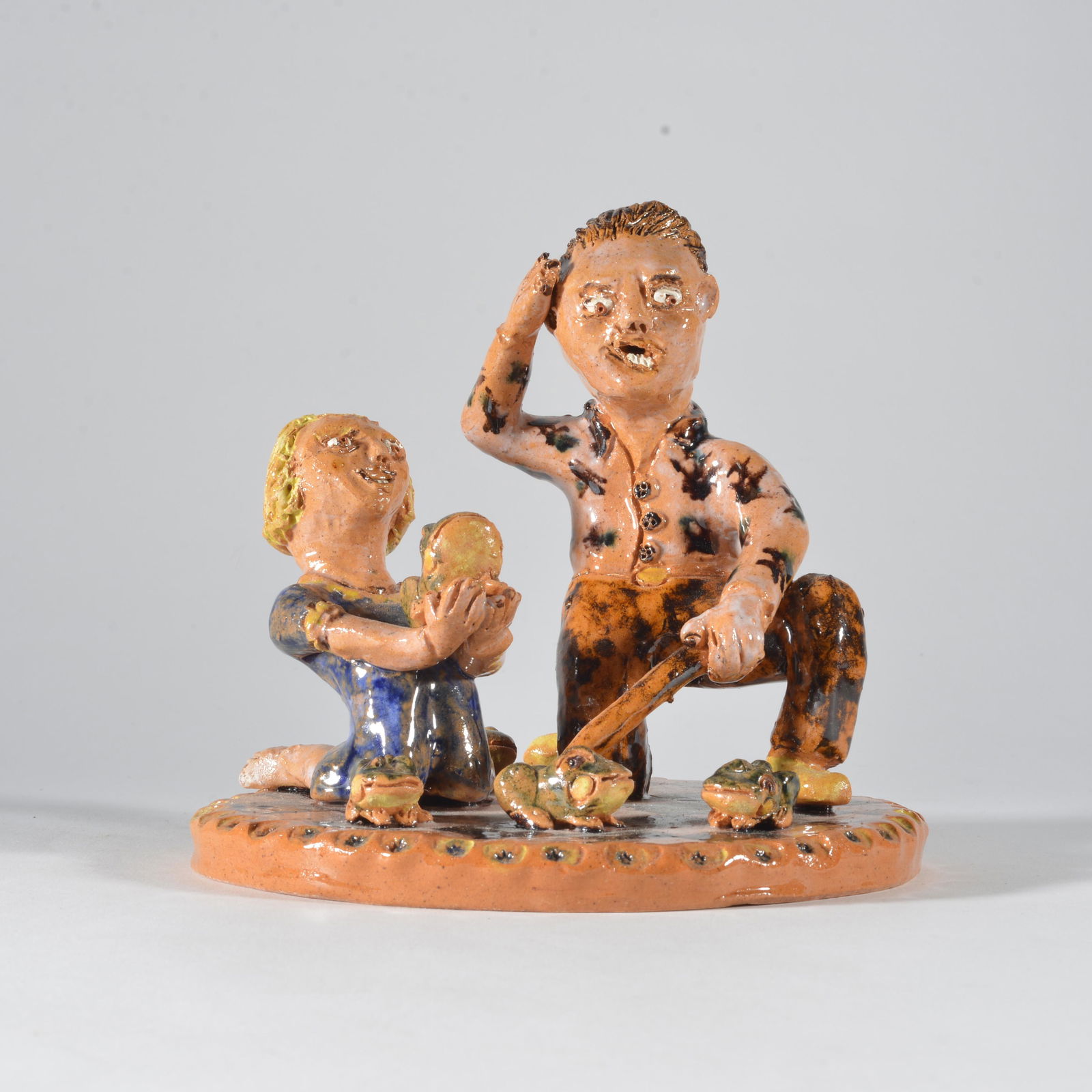 Billy Ray Hussey Folk Pottery Figural (1 of 6)