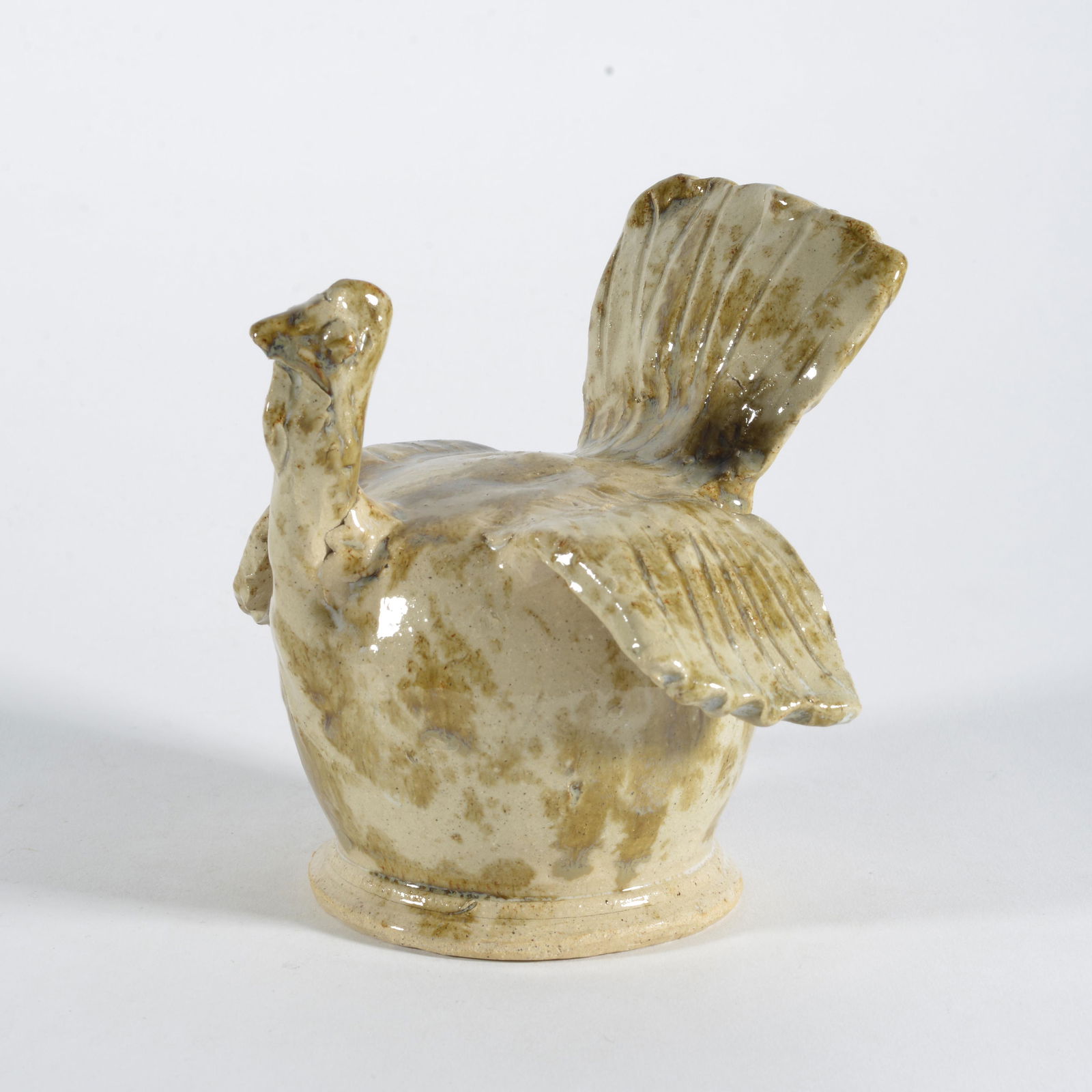 Charles Moore Turkey: multi glaze rare form Turkey dated 2004. 5" tall