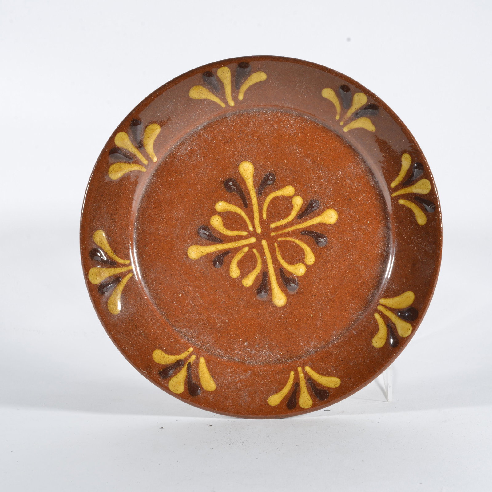 Westmoore Pottery Slip Decorated Dirt Dish: signed on back , 8.5" wide