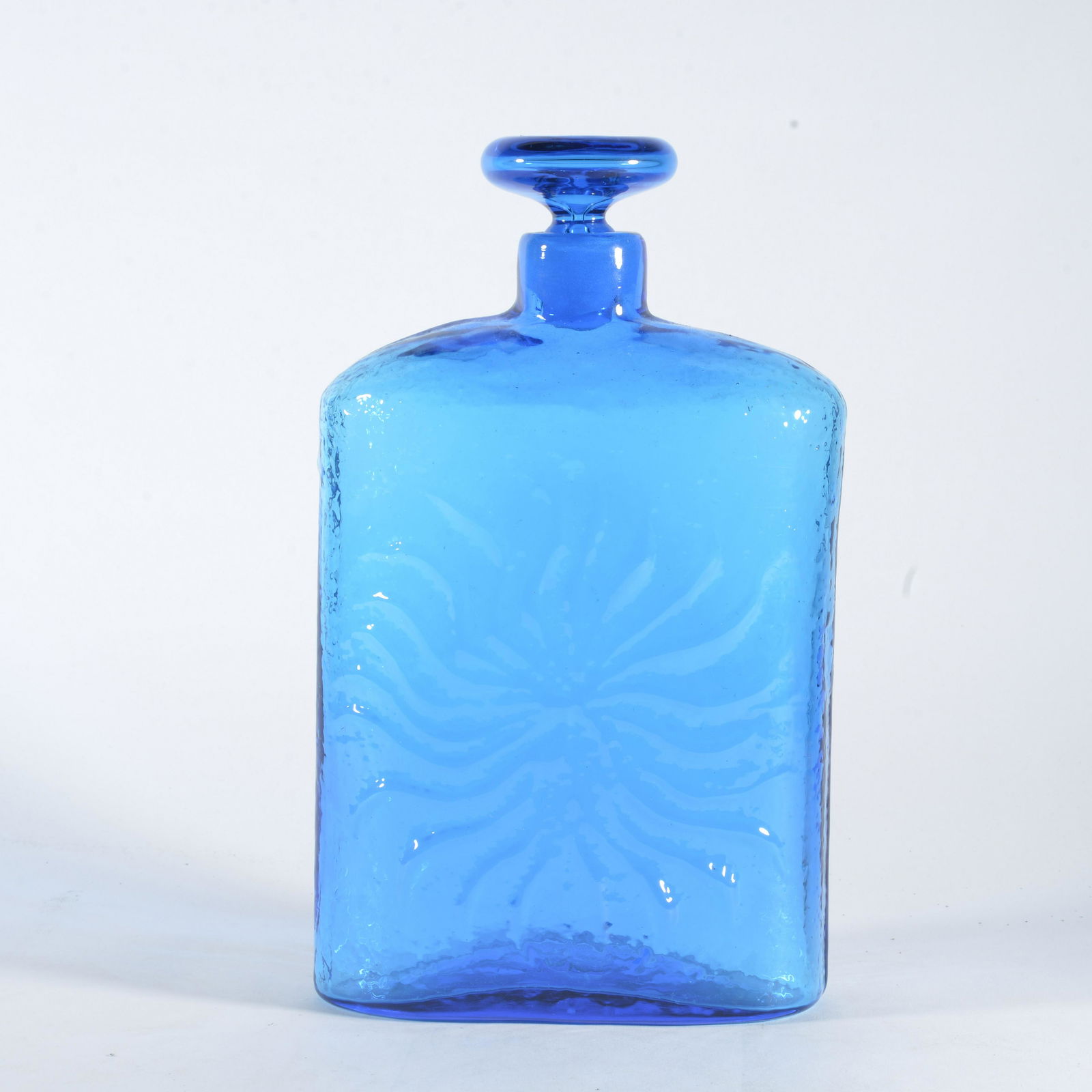 Blenko Art Glass Blue Bottle (1 of 4)