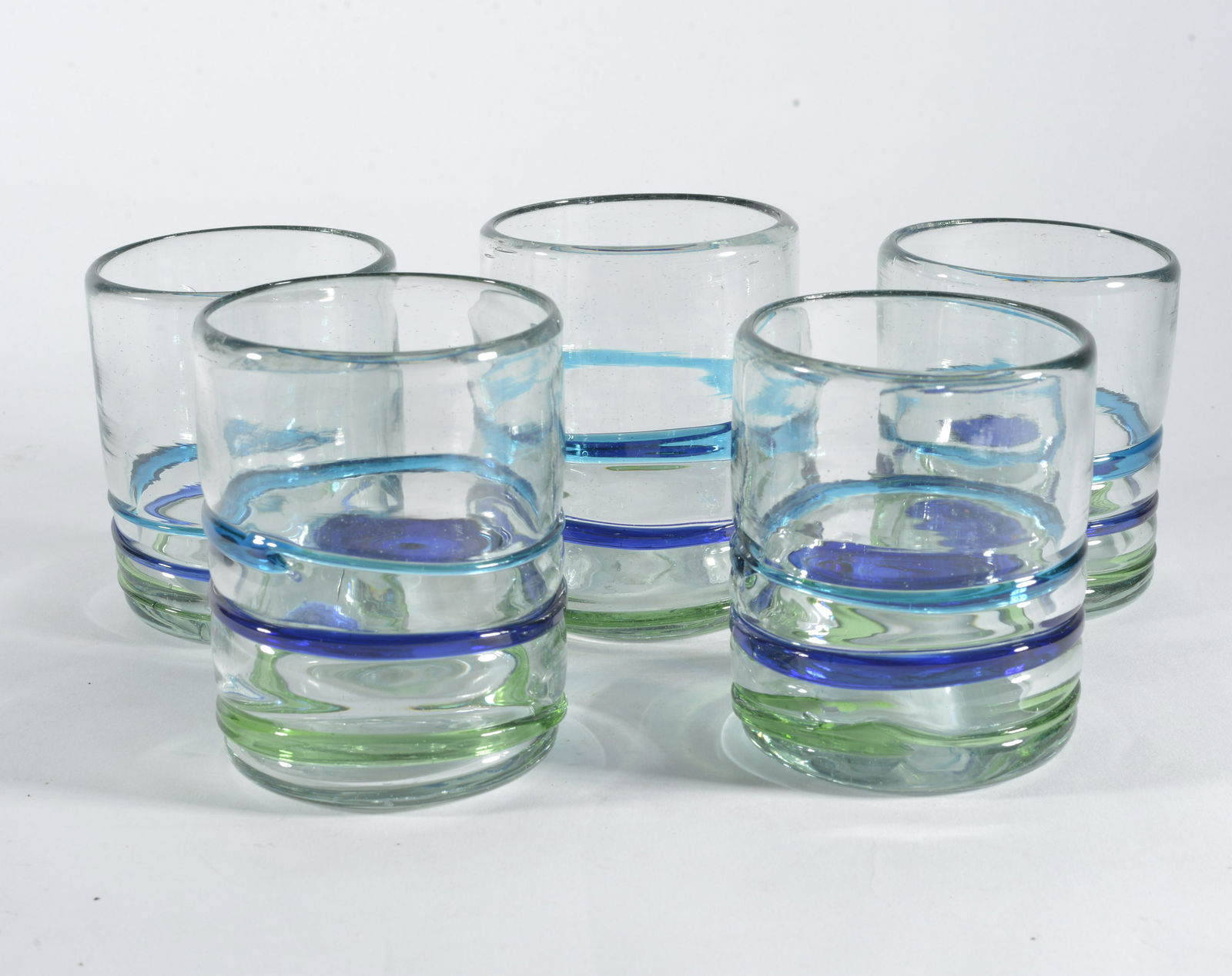 Blenko Art Glass Cup Set (5) (1 of 4)