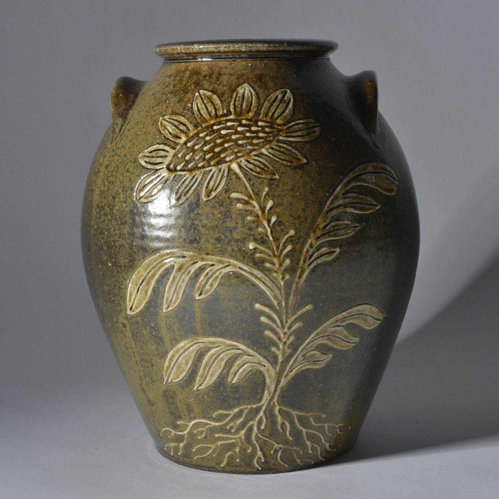 Matt Jones Slip Decorated Jar (1 of 4)