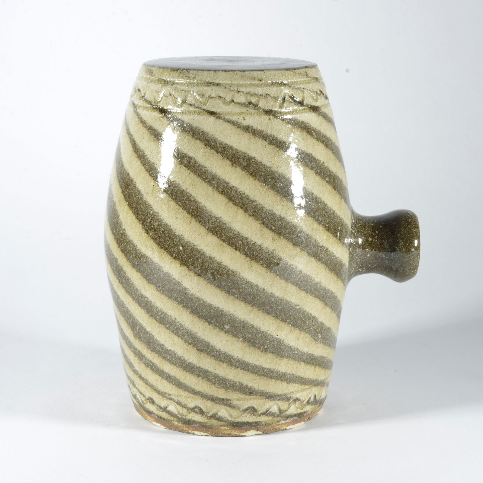Steve Abee Swirl Pottery Keg (1 of 3)