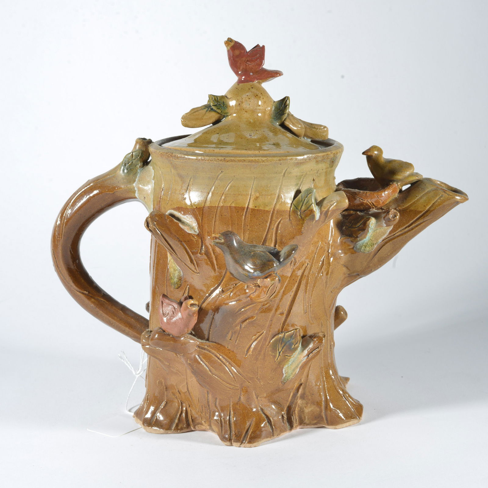 Crystal King Decorated Pottery Tea Pot (1 of 4)