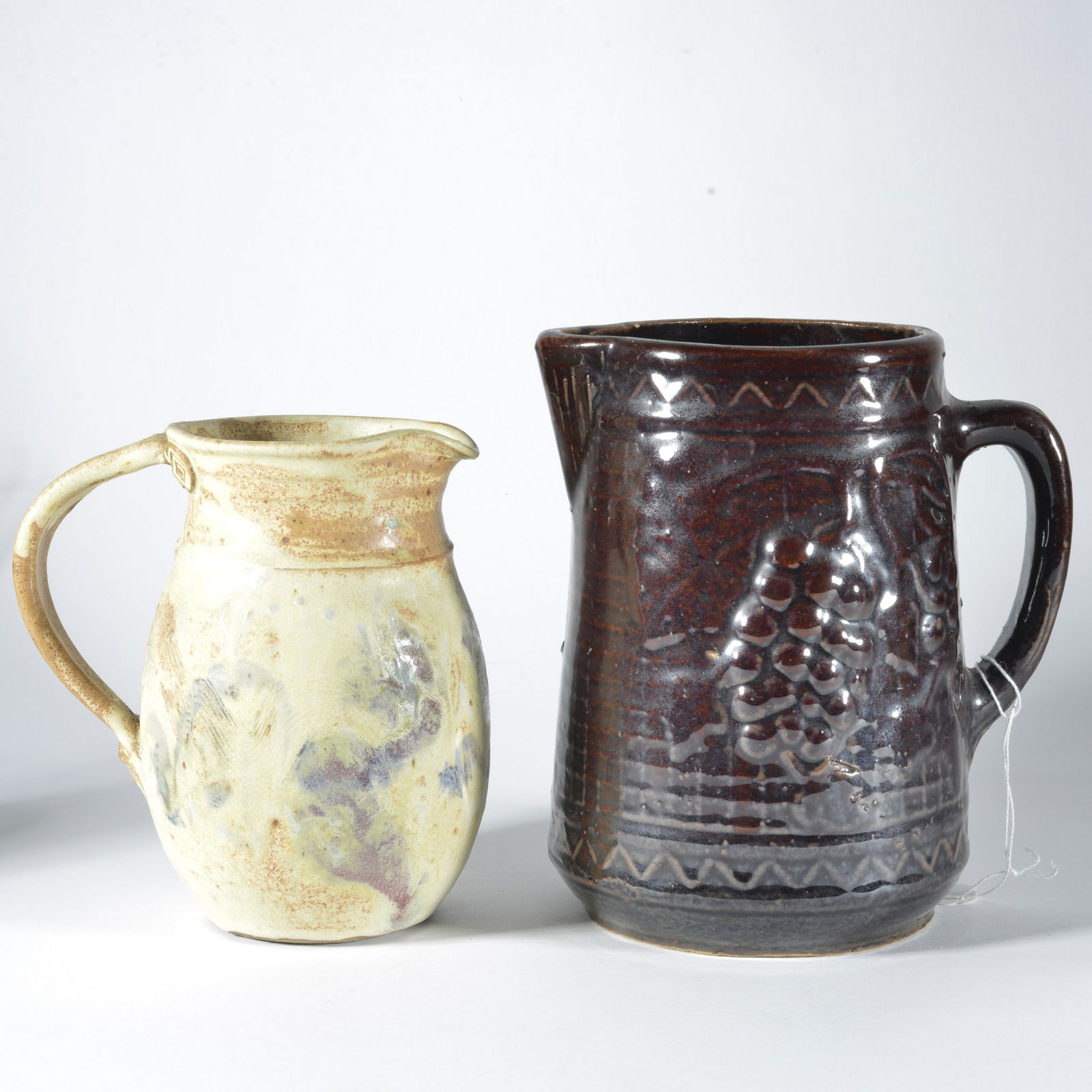 Stoneware Pitcher Group (2): 8"