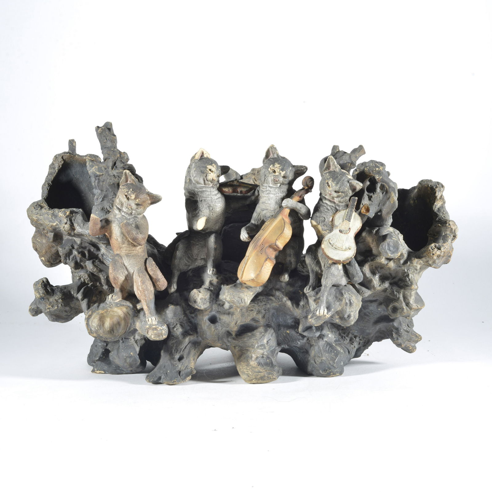 Cats Playing Fiddle Sculpture (1 of 2)