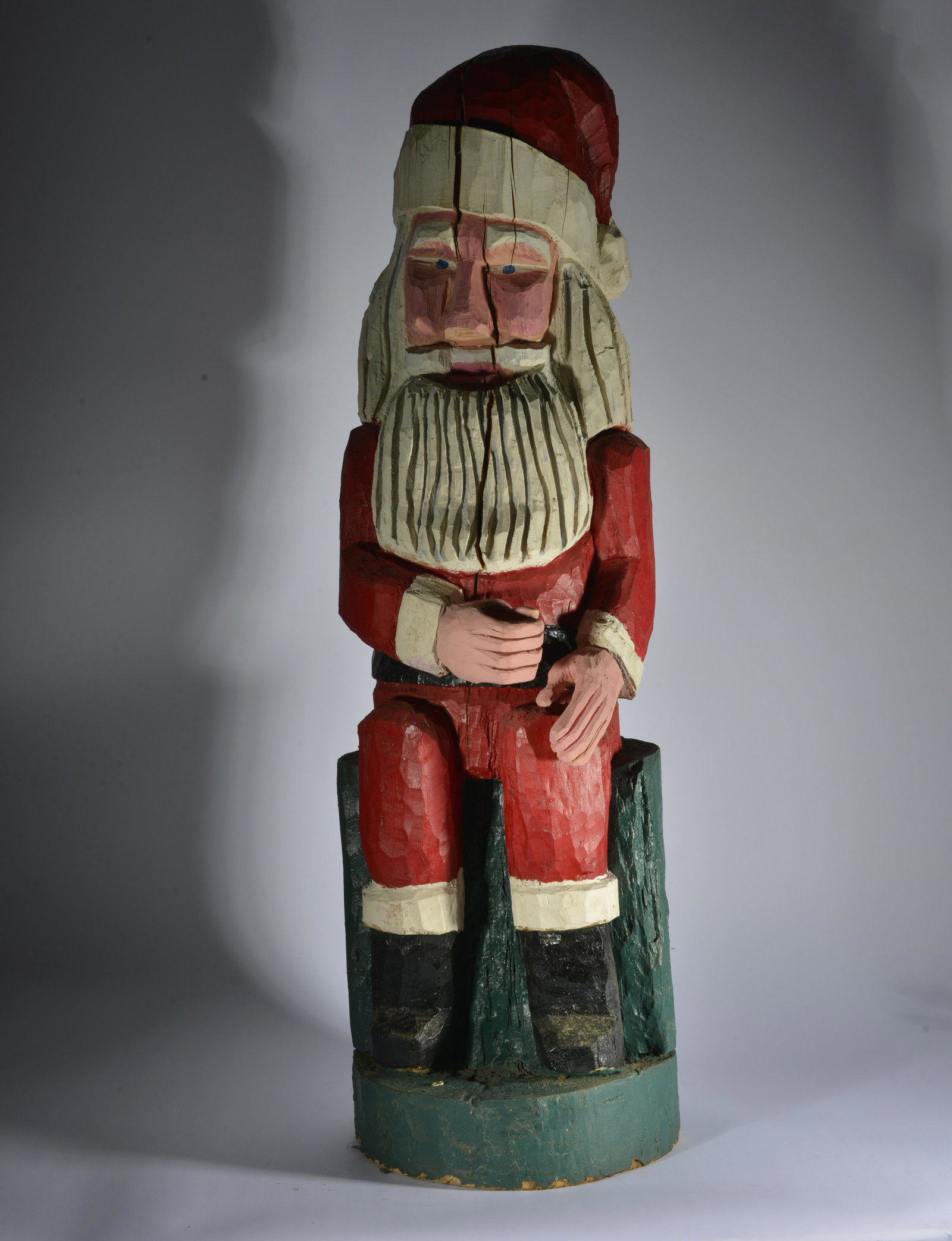 George Wright Wood Carved Santa Claus (1 of 2)