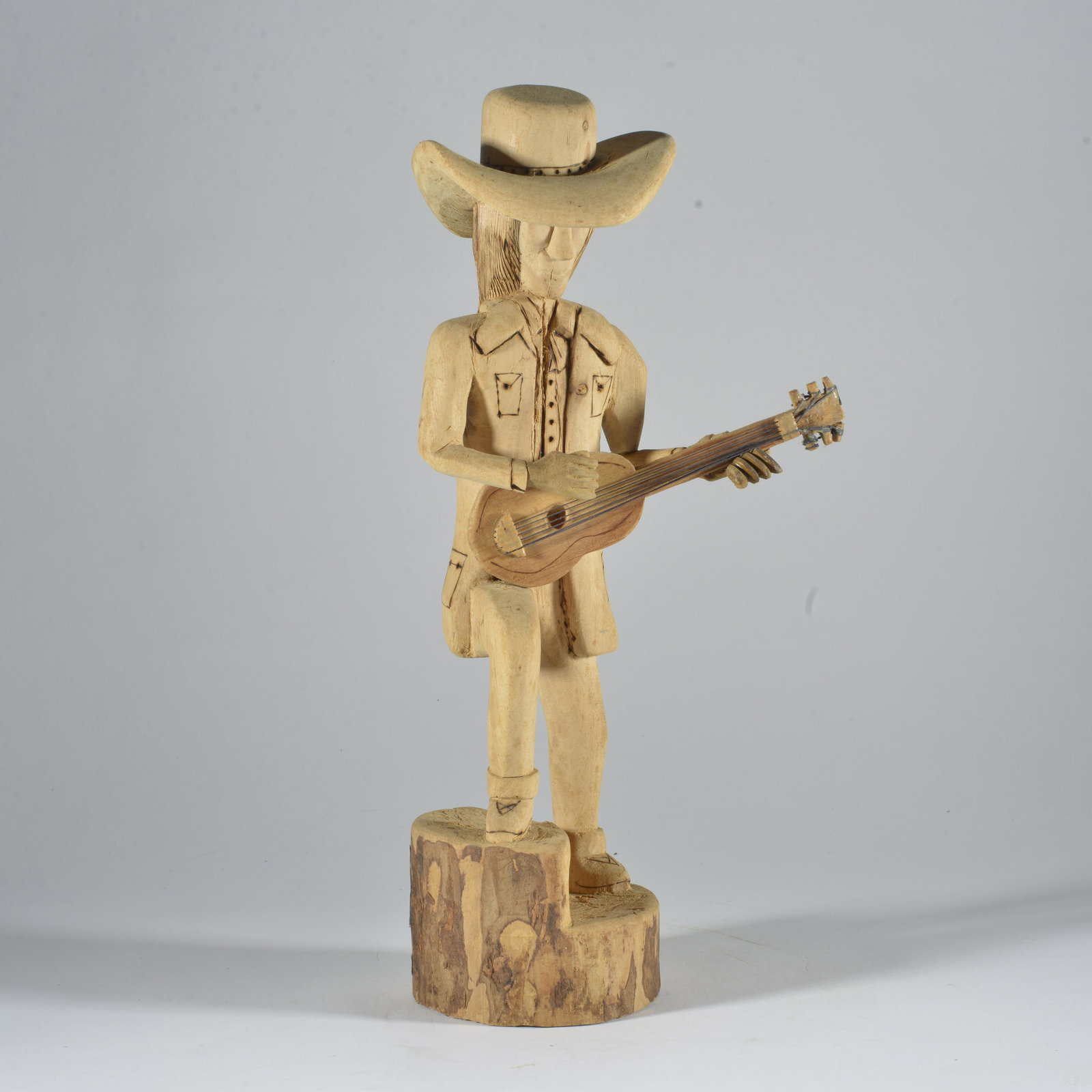 George Wright Wood Carved Singing Cowboy (1 of 4)