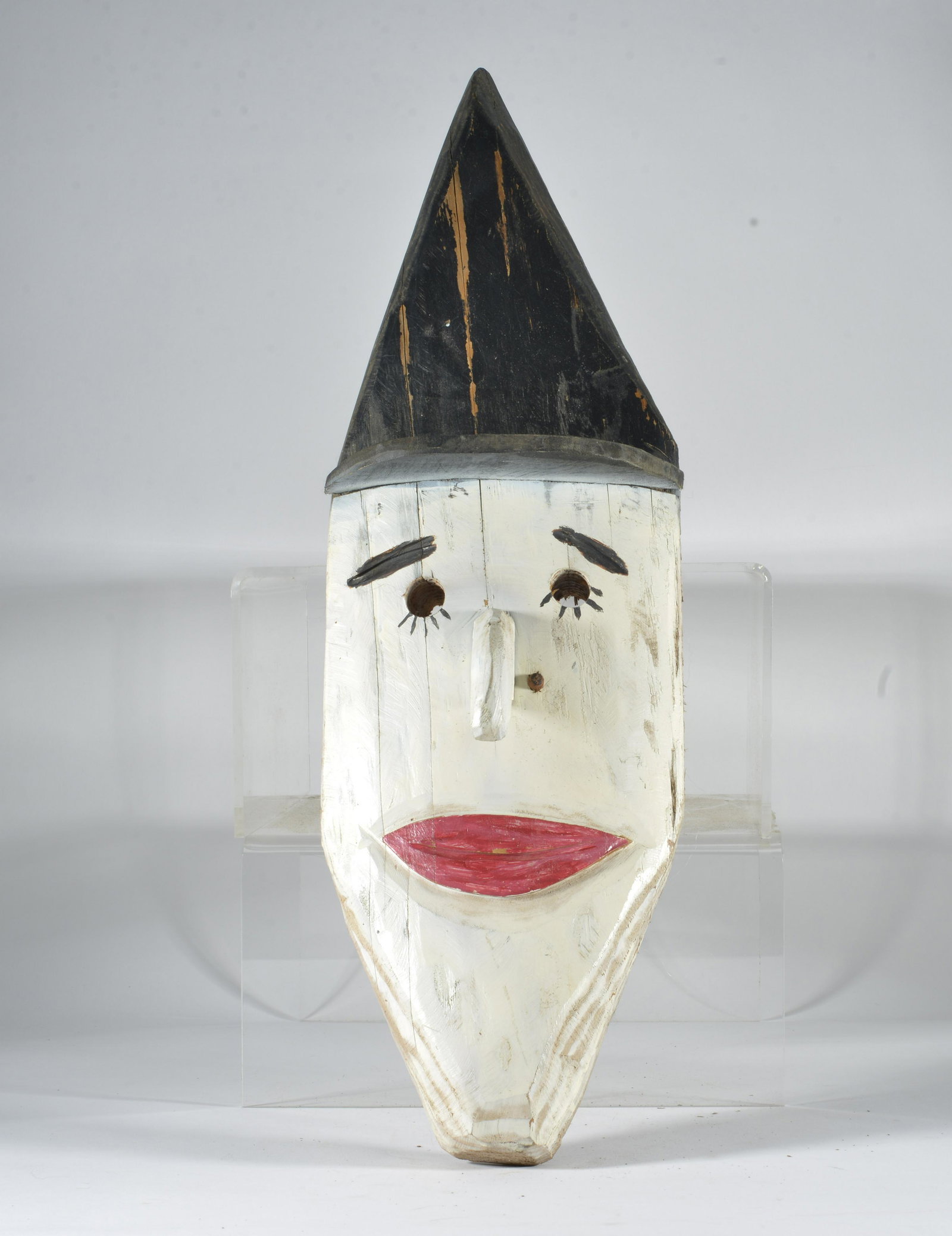 Ernie Richardson Wood Carved Witch Head Mask (1 of 2)