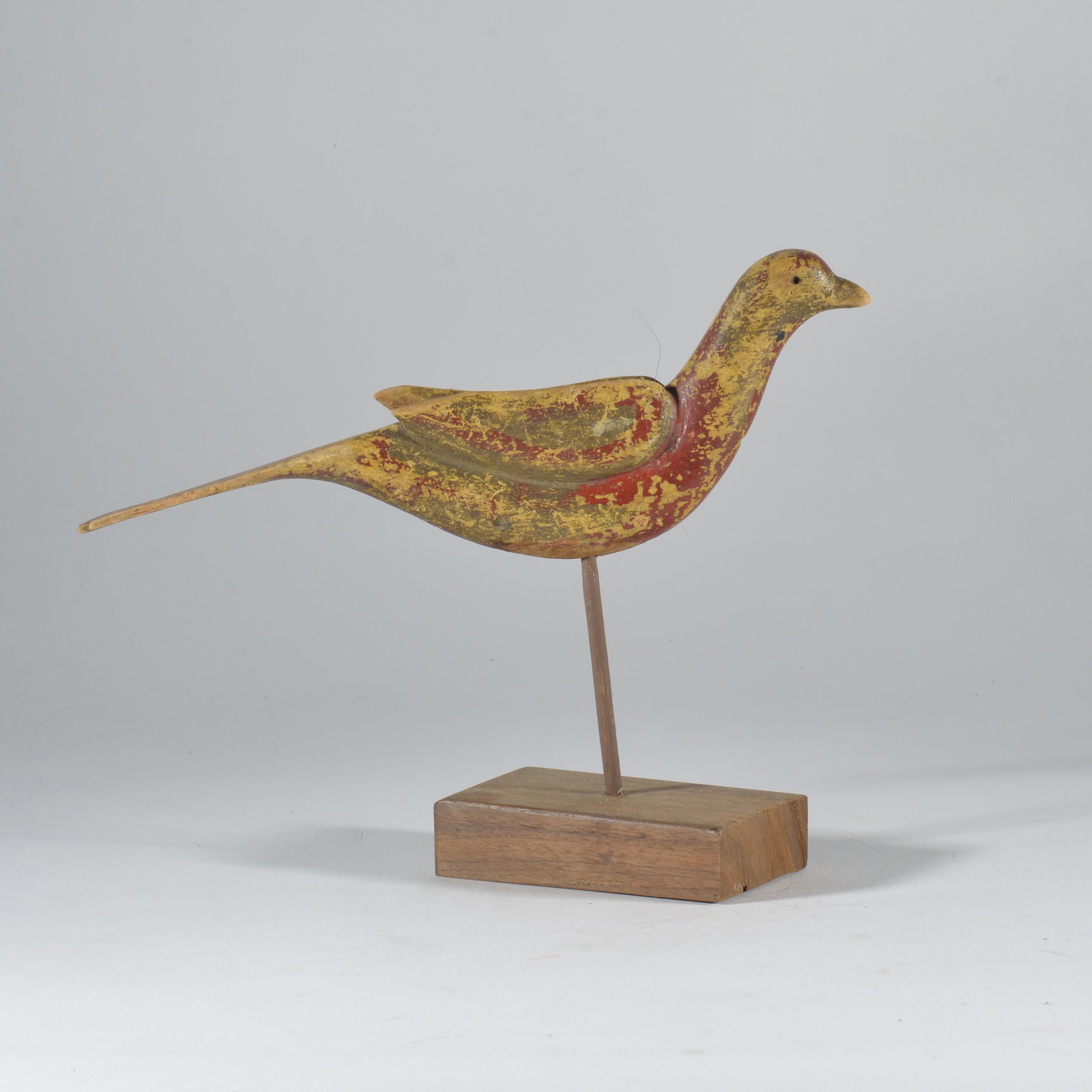Folk Art Carved Shore Bird (1 of 2)