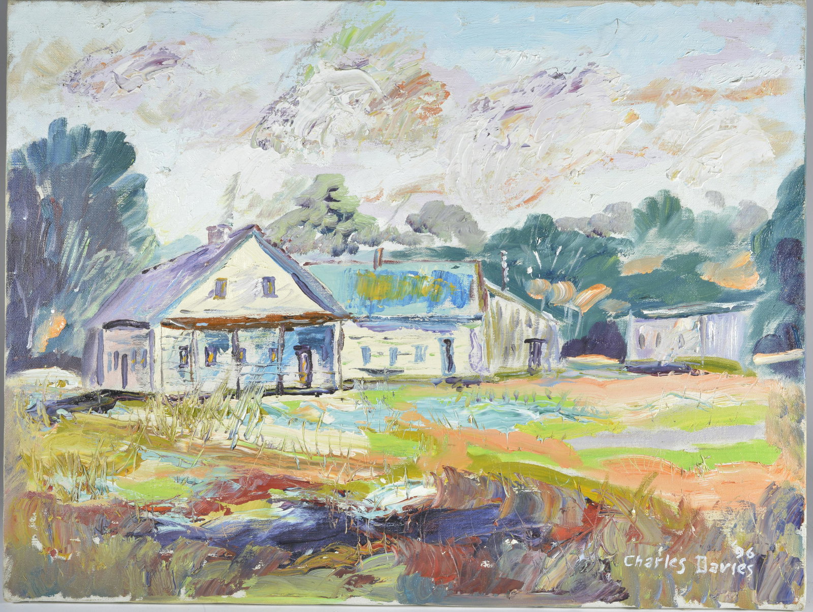 Charles Davies Folk Art Landscape Painting (1 of 4)