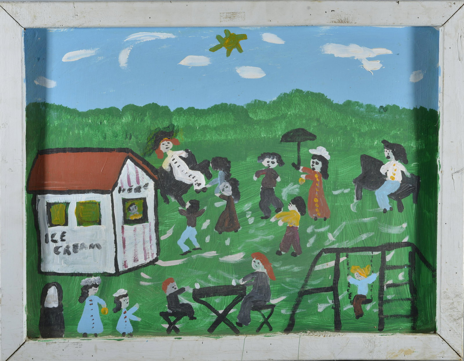 Sam Ezell Folk Art Painting (ice cream) (1 of 1)