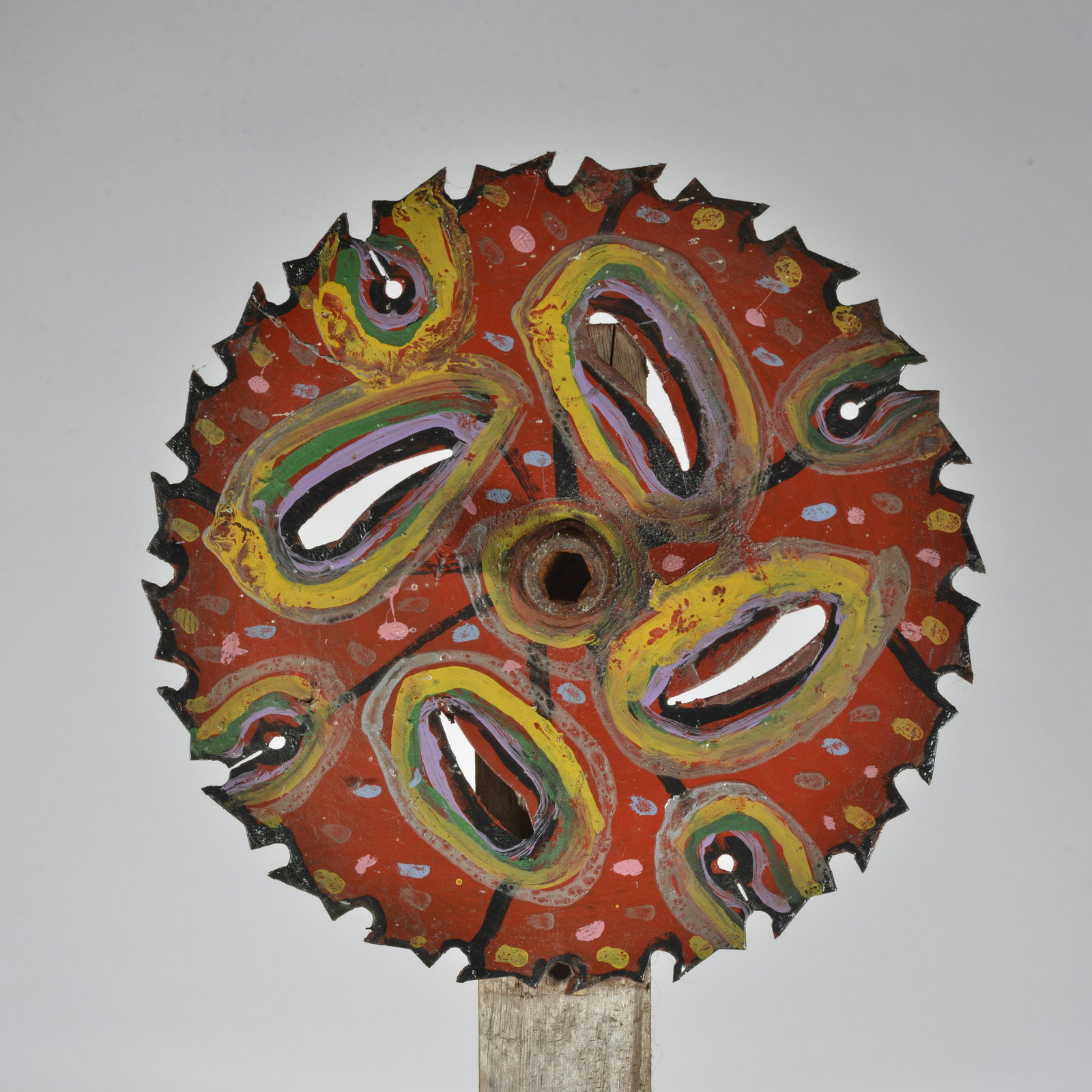 folk art painted saw blade (1 of 2)