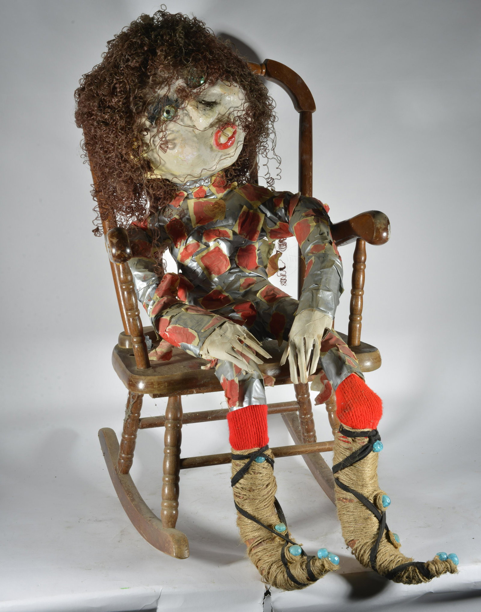 Phyllis Long Folk Art Doll And Rocker (1 of 2)