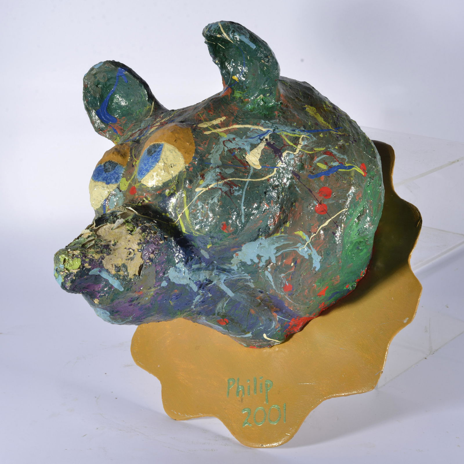 wall hanging mask of bear (1 of 2)