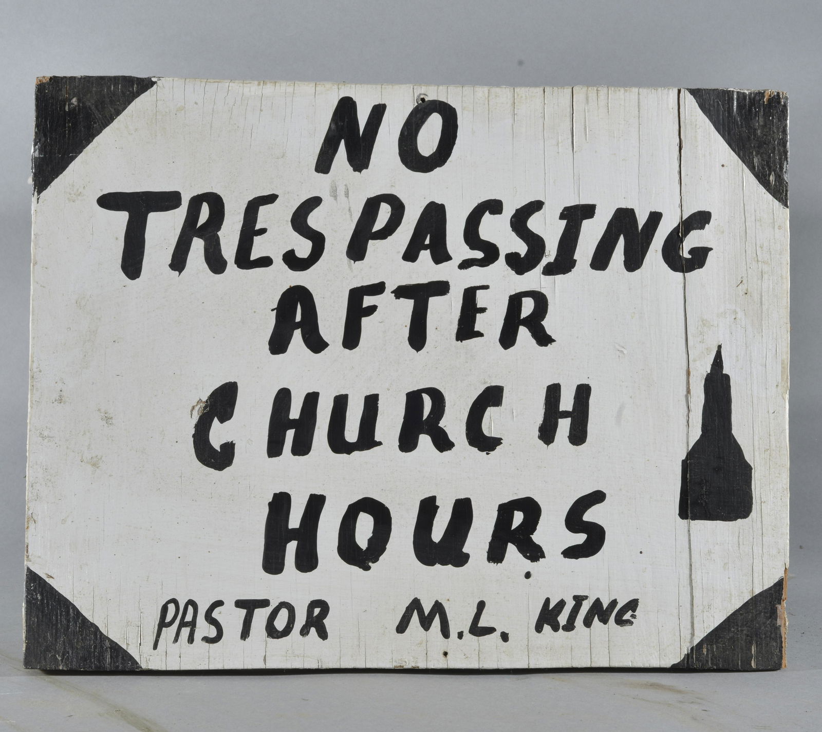 Benny Carter Painted Trespassing Sign (1 of 2)