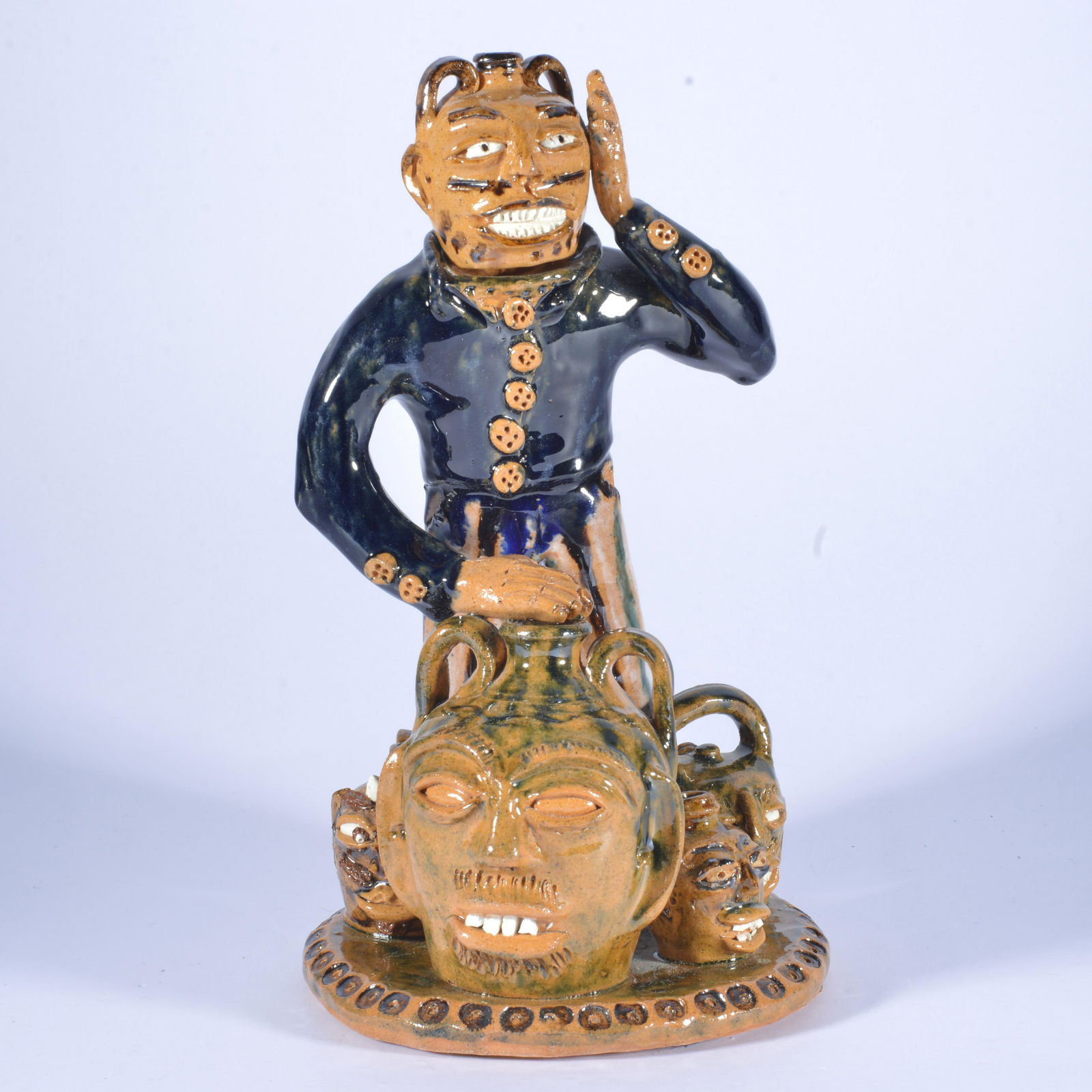 Billy Ray Hussey Jug Head Figural (1 of 5)