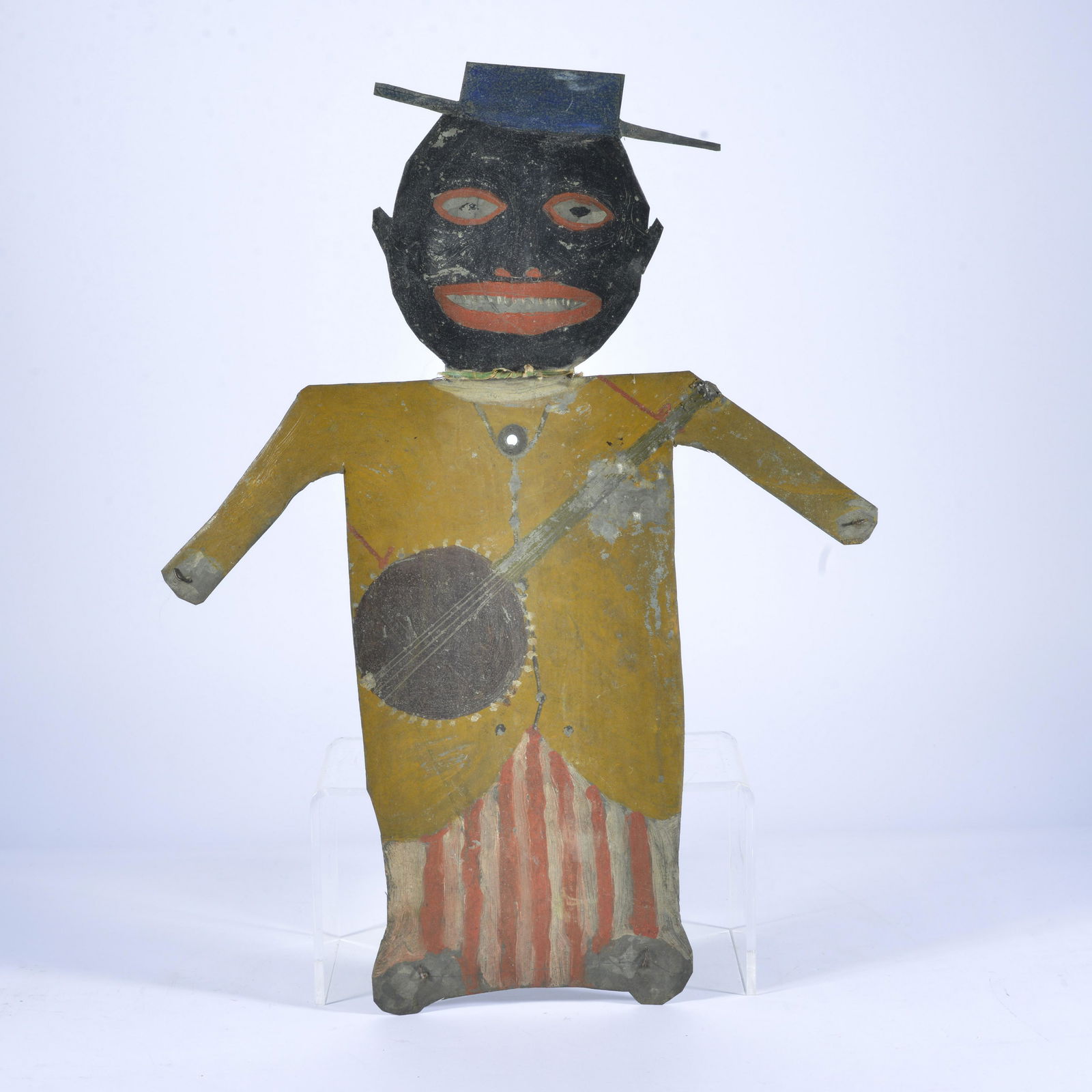 Folk Art Tin Cut Out Banjo Man (1 of 2)