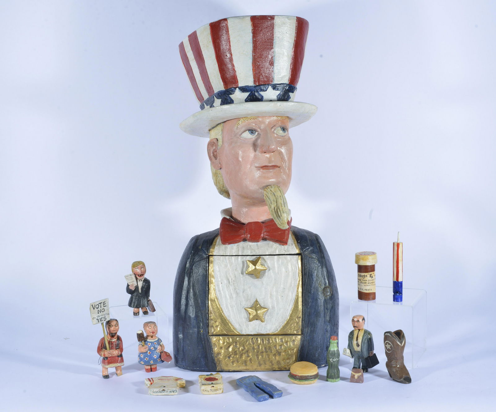 Constance Alyce Westvig Roberts Wood Carved Uncle Sam (1 of 7)