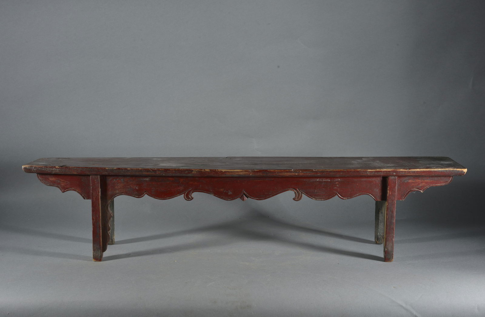 Folk Painted Miniature Long Bench (1 of 4)