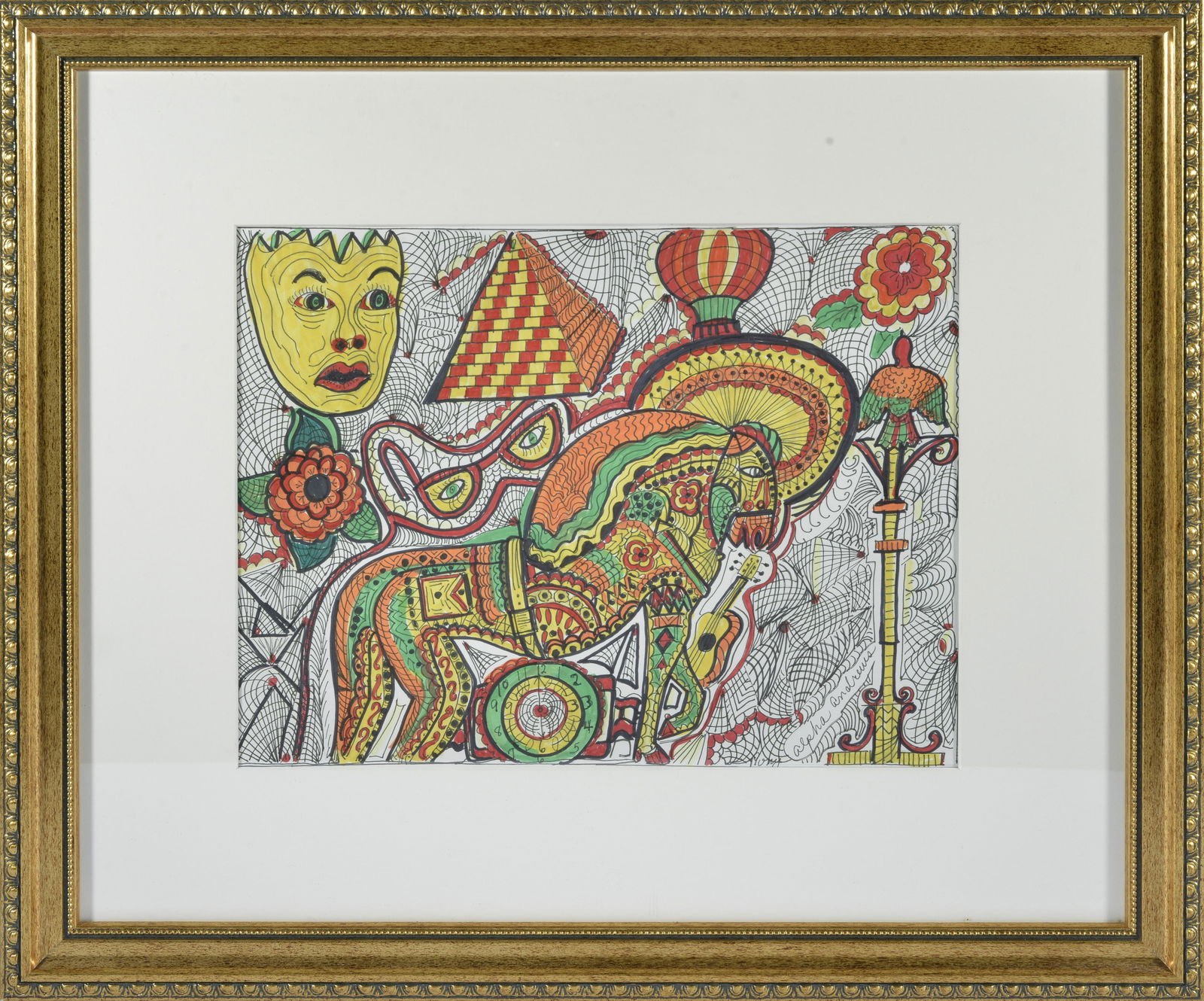 Alpha Andrews Folk Art Drawing (1 of 3)