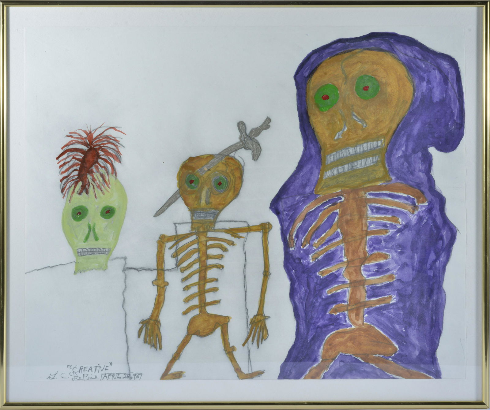 G. C. DePrie "CREATIVE" Ink on paper (1 of 3)