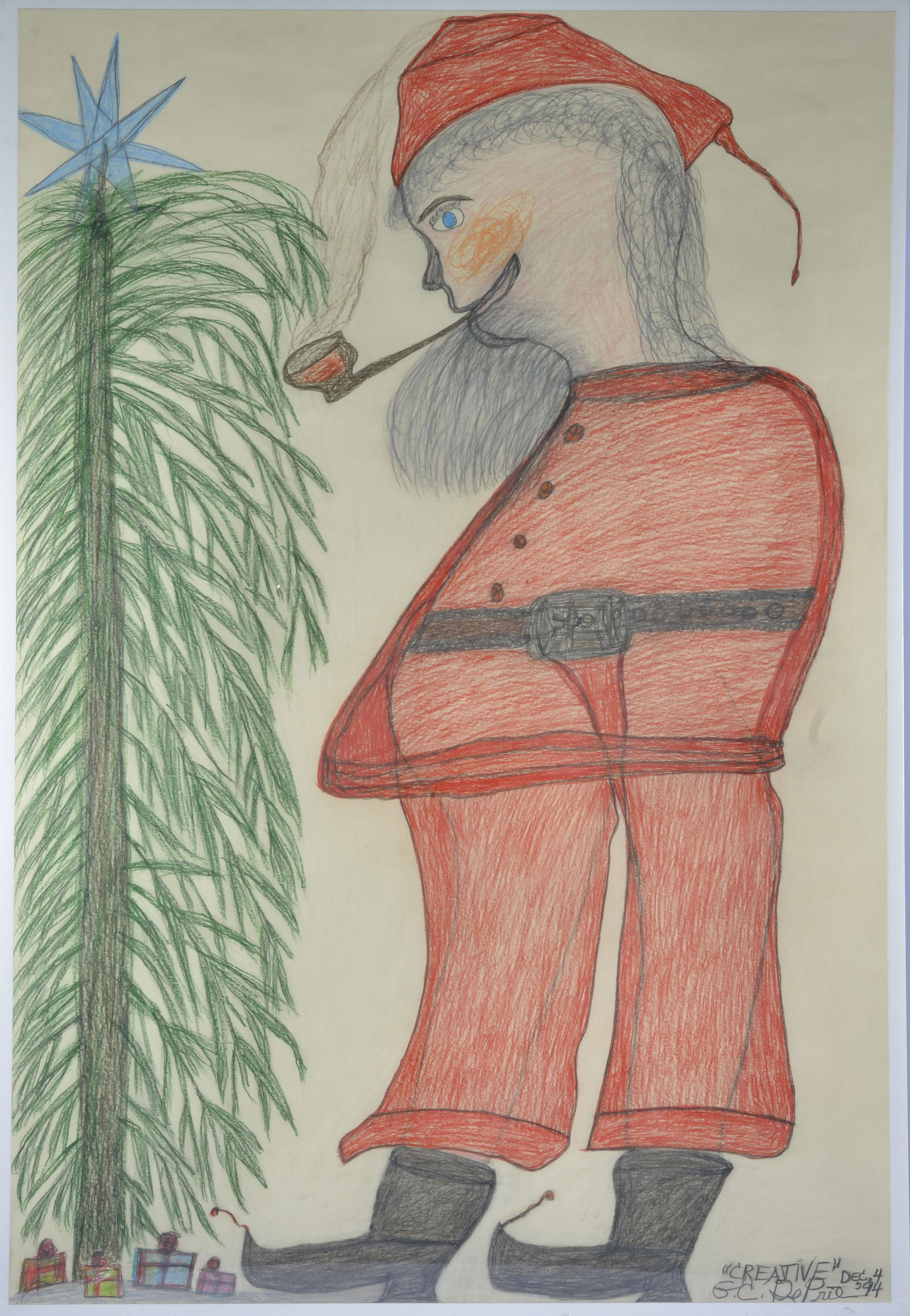 Gerald "Creative" DePrie Folk Art - 37" x 25" (1 of 1)