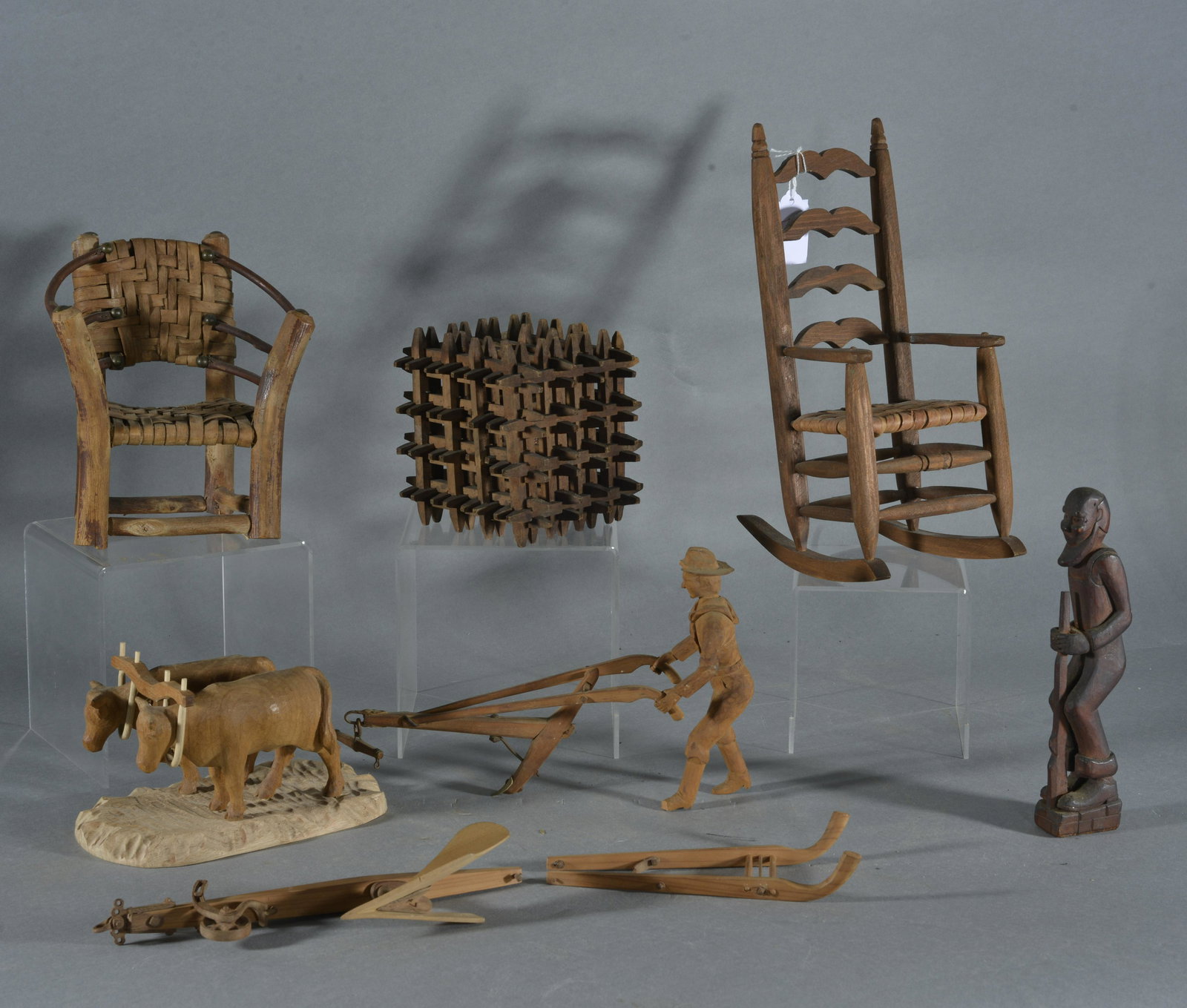 Folk Art Carved Grouping (1 of 5)