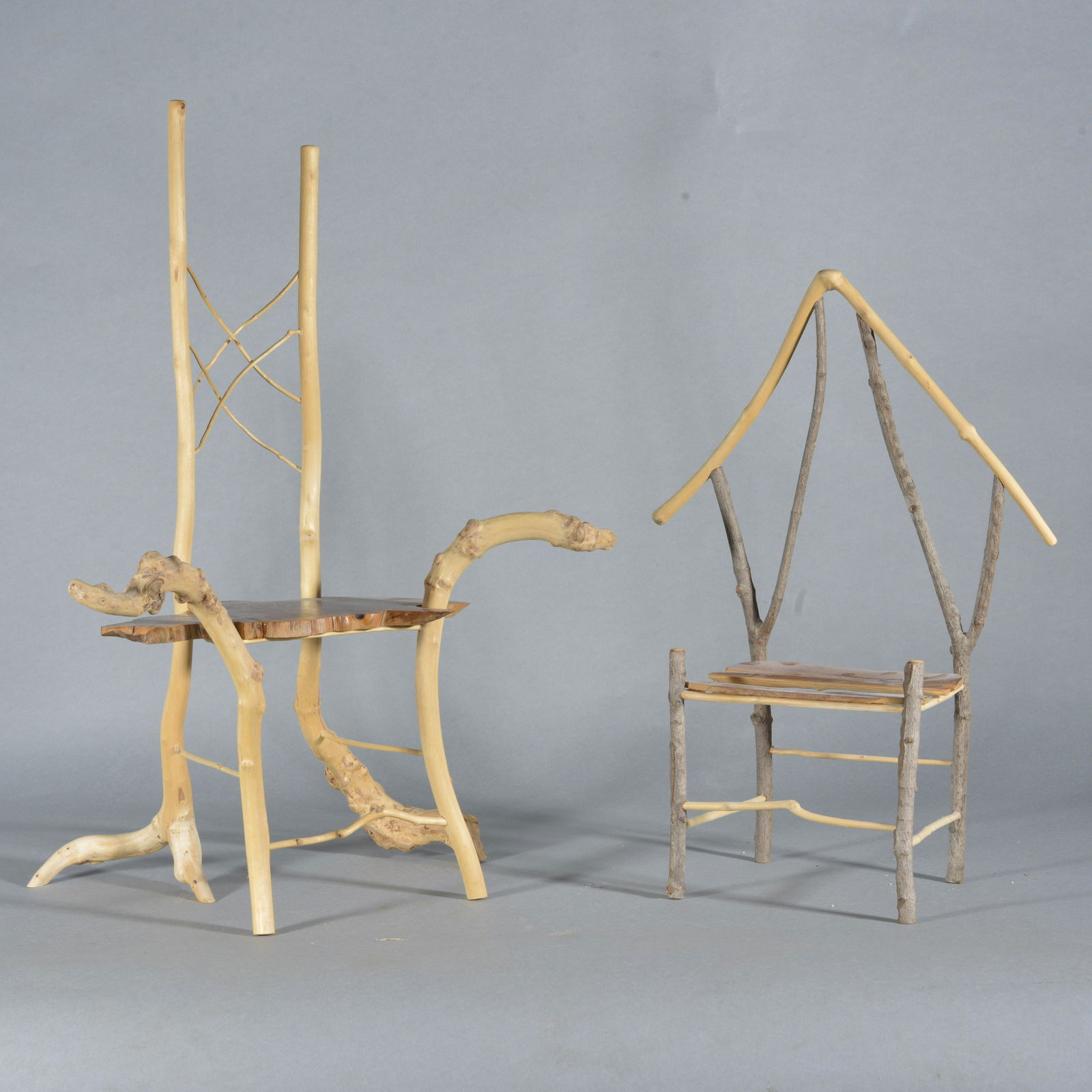 2 Folk art Twig Chairs (1 of 3)