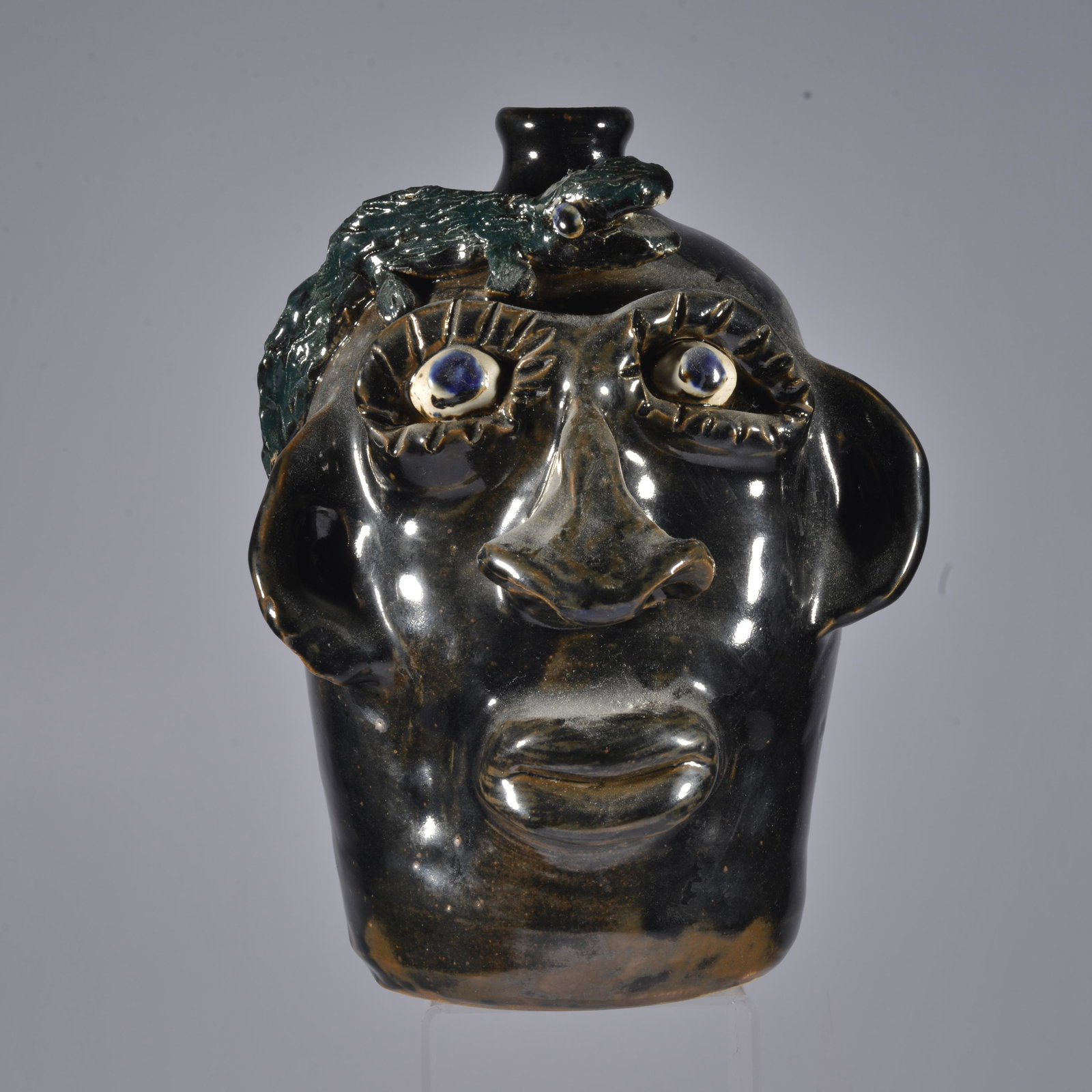 JERRY BROWN LARGE LIZARD FACE JUG (1 of 4)