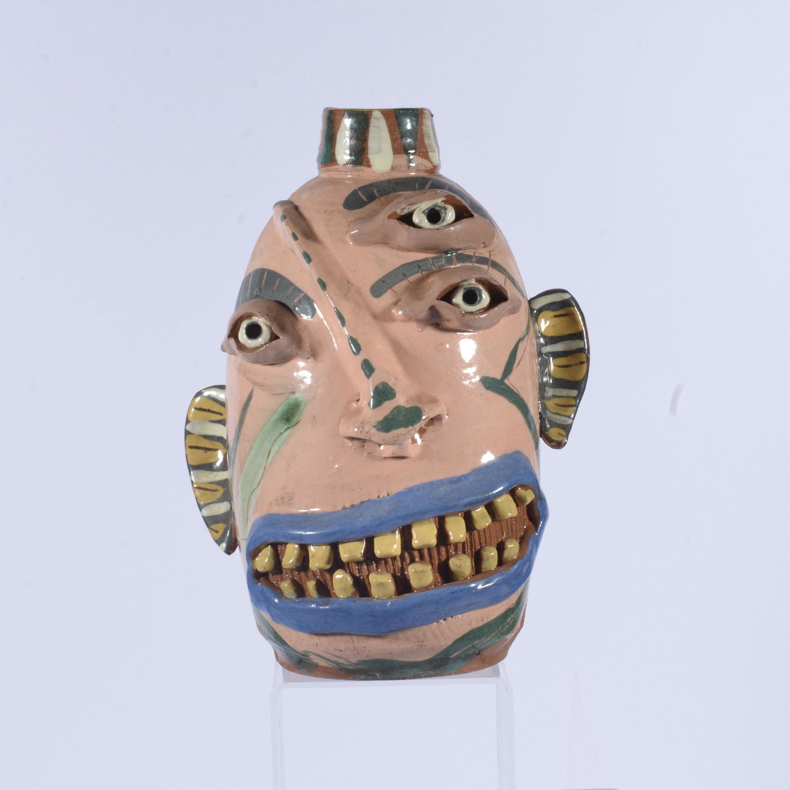 CARL BLOCK SIDEWAYS SMILEY FACE JUG (1 of 5)