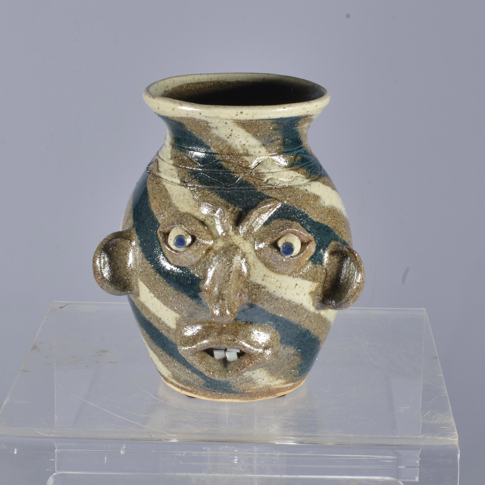 GARY MITCHELL STUNNING SWIRL FACE BOTTLE/VASE (1 of 4)