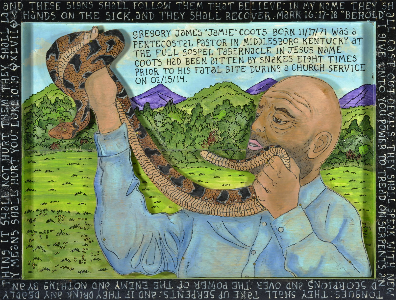 ERIC CUNNINGHAM FOLK ART PAINTING (1 of 6)