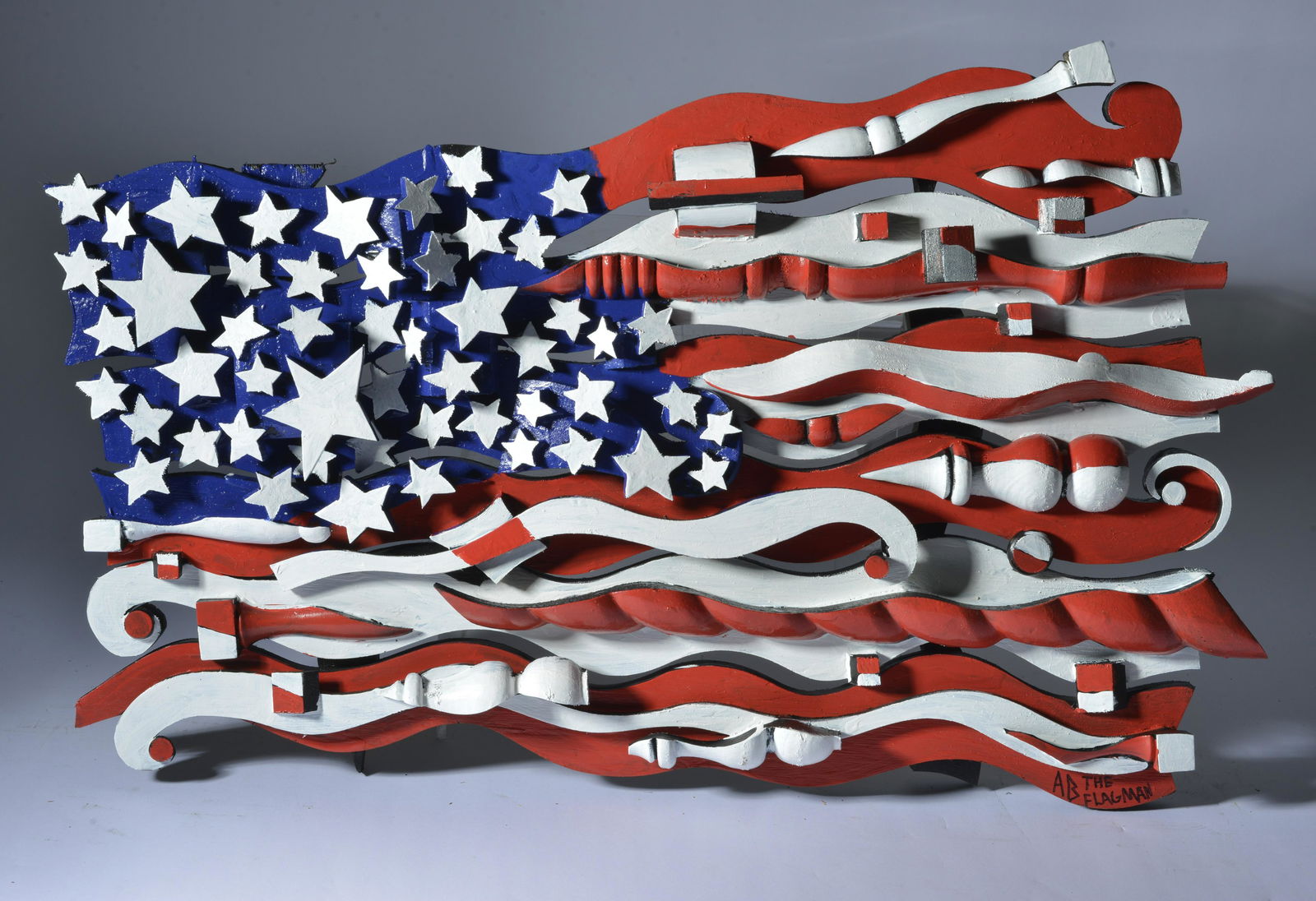 AB THE FLAGMAN FOLK ART FLAG (1 of 6)