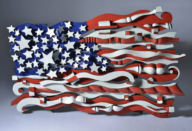 Ab The Flagman Folk Art Flag