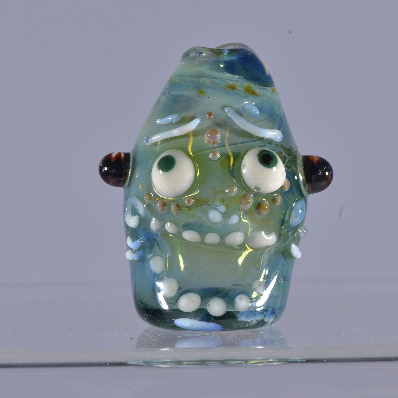Johnny Hawkins Miniature Glass Face Jug (1 of 5)