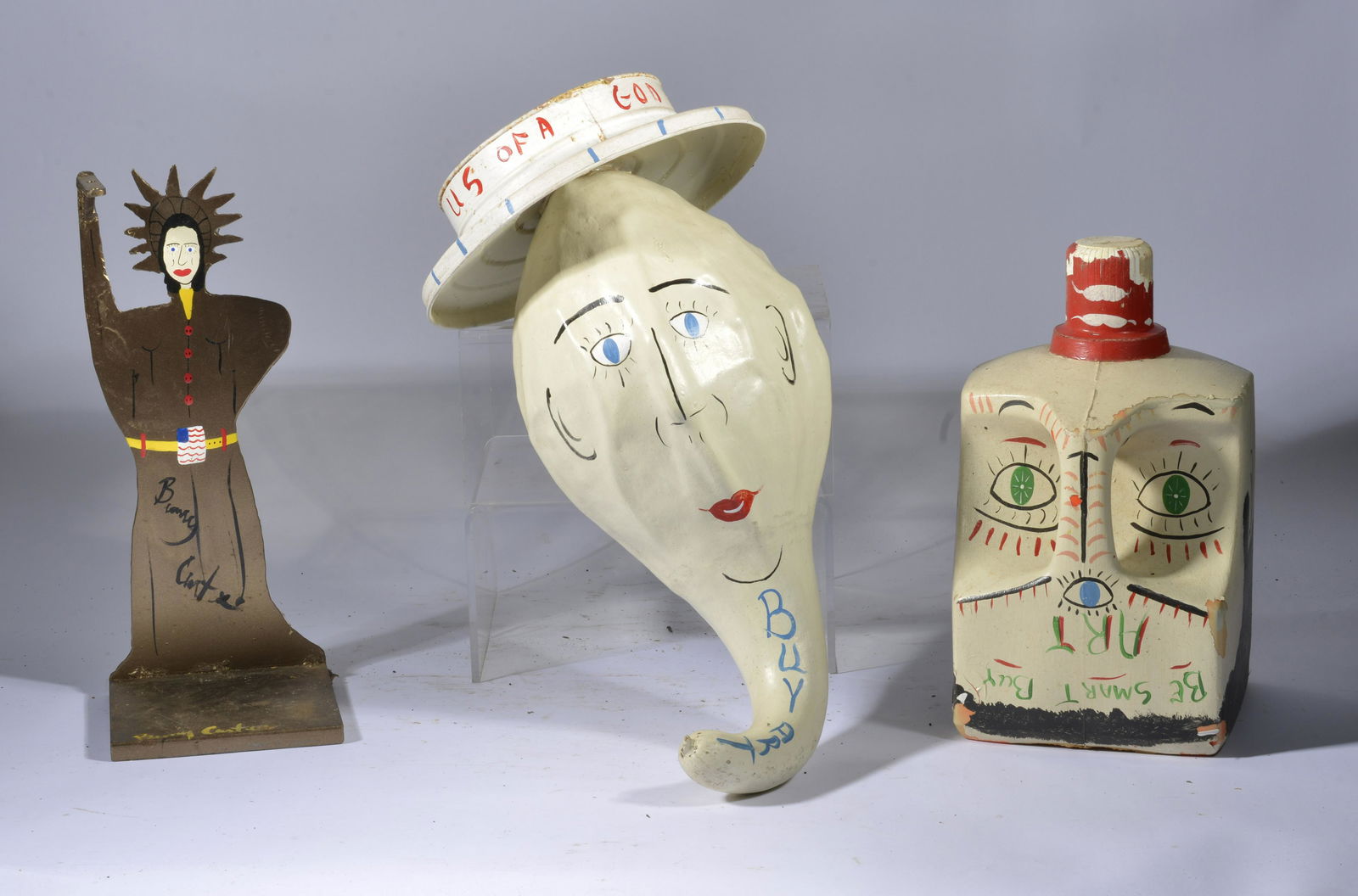 BENNY CARTER (1943 - 2014) 3x folk art (1 of 2)