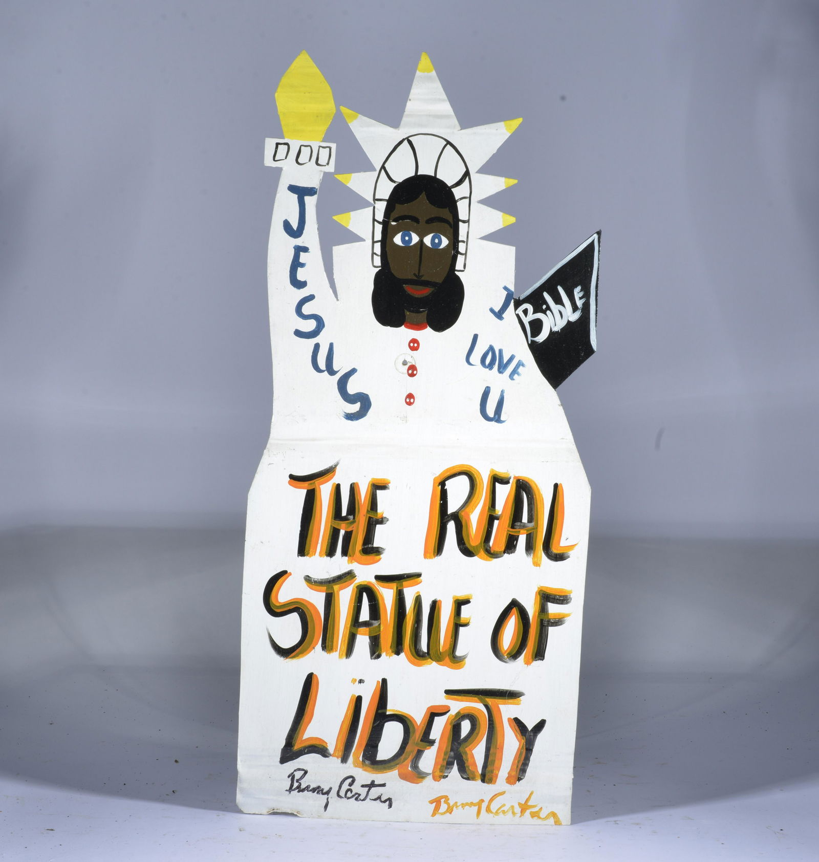 BENNY CARTER (1943 - 2014) tin statue of liberty (1 of 2)