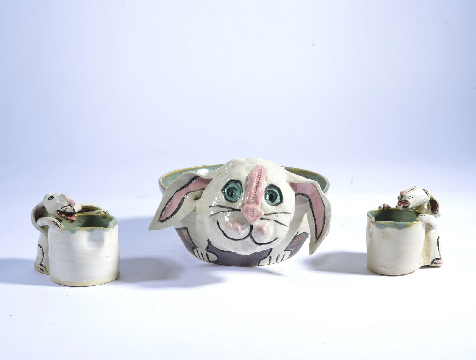 C SIMMONS CAT & DOG POTTERY GROUP (1 of 3)