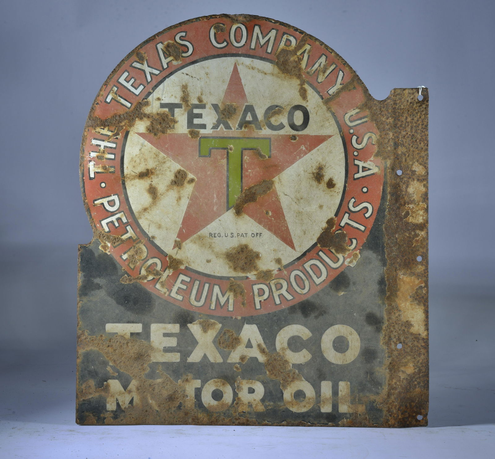 TEXACO DOUBLE SIDED FLANGE SIGN (1 of 2)