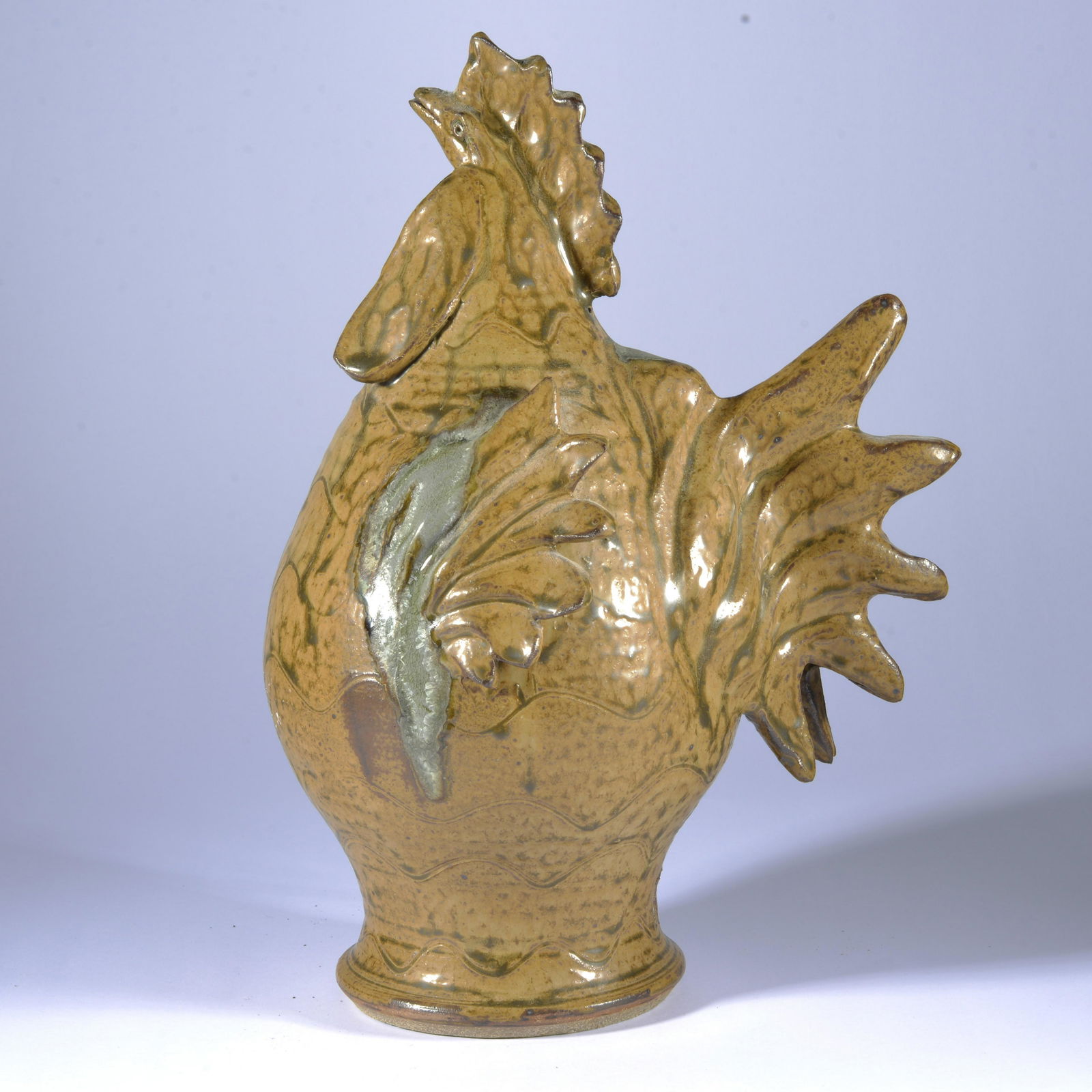 TERRY KING 'RED' POTTERY ROOSTER SEAGROVE NC (1 of 5)